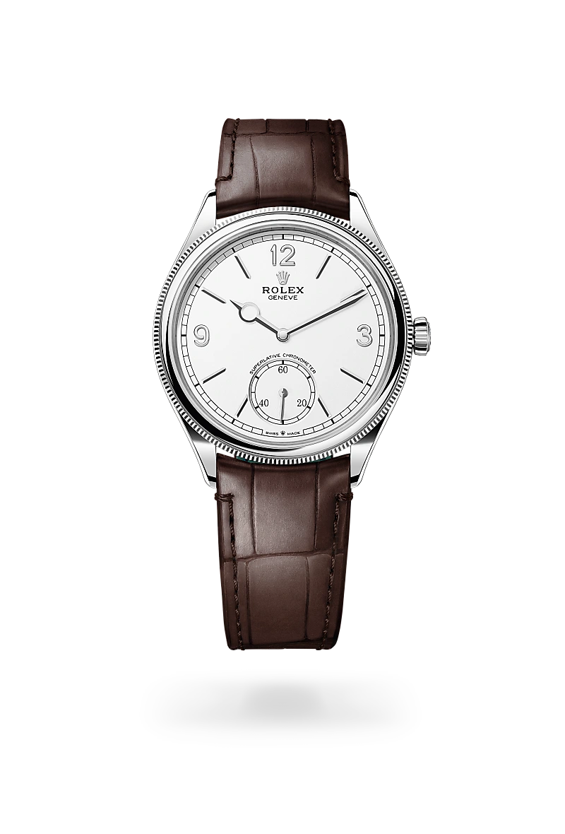 Rolex 1908 39 mm, or gris 18 ct, finition polie - Dubail Paris - Vendôme