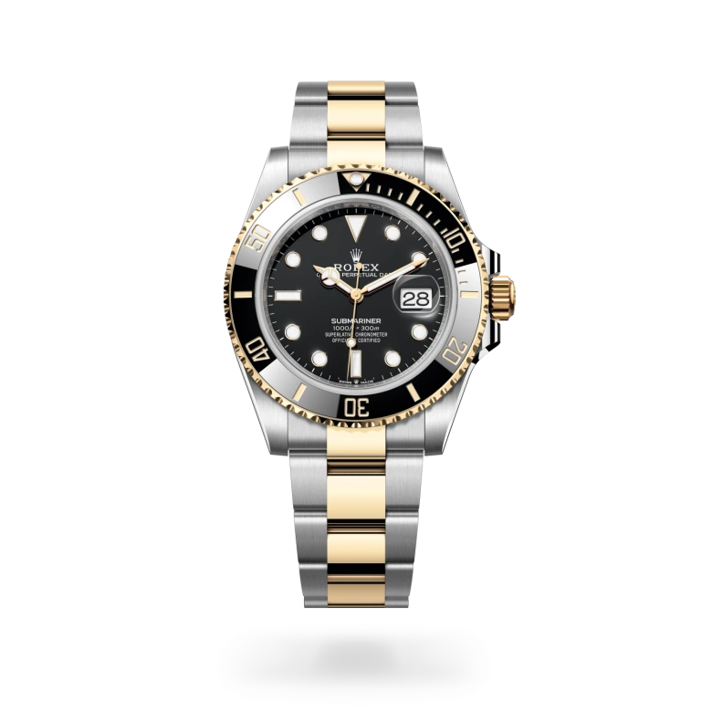 Rolex Submariner in Yellow Rolesor - combination of Oystersteel