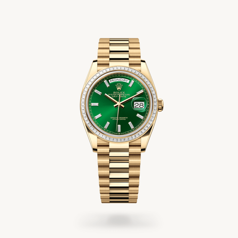 Rolex Day-Date in 18 ct yellow gold, M128398TBR-0035 Dubail