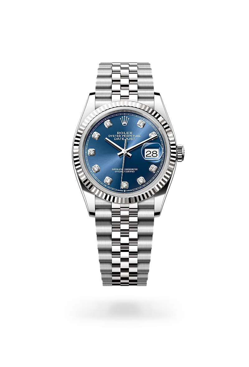 Rolex Datejust 36 en Rolesor gris – combinaison d’acier Oystersteel et d’or gris M126234-0037 chez Dubail