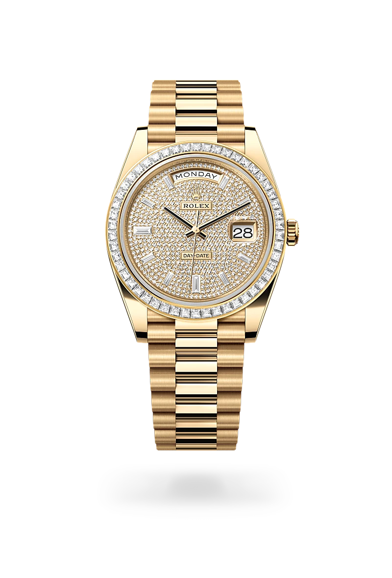 Rolex Day-Date 40 in 18 ct yellow gold M228398TBR-0036 at DOUX Joaillier