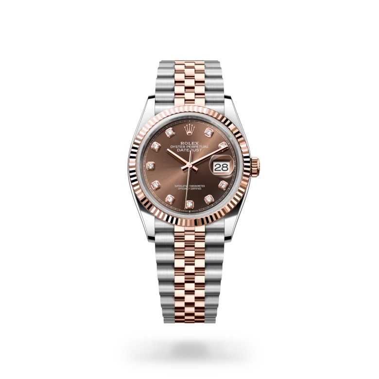 Rolex Datejust 36 in Everose Rolesor - combination of Oystersteel and Everose gold M126231-0053 at Charles Greig