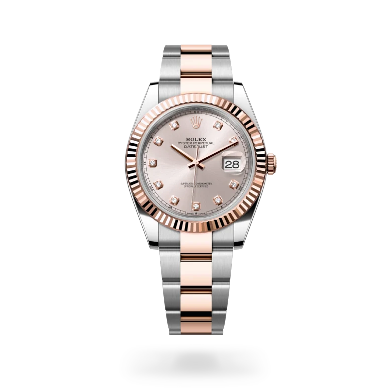 Rolex Datejust 41 in Everose Rolesor - combination of Oystersteel and Everose gold M126331-0007 at Charles Greig