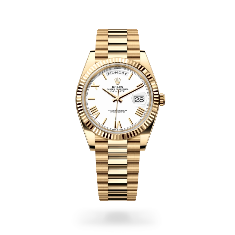 Rolex Day-Date 40 in 18 ct yellow gold M228238-0042 at Charles Greig