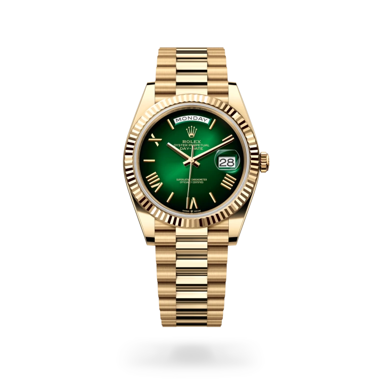 Rolex Day-Date 40 in 18 ct yellow gold M228238-0069 at Charles Greig