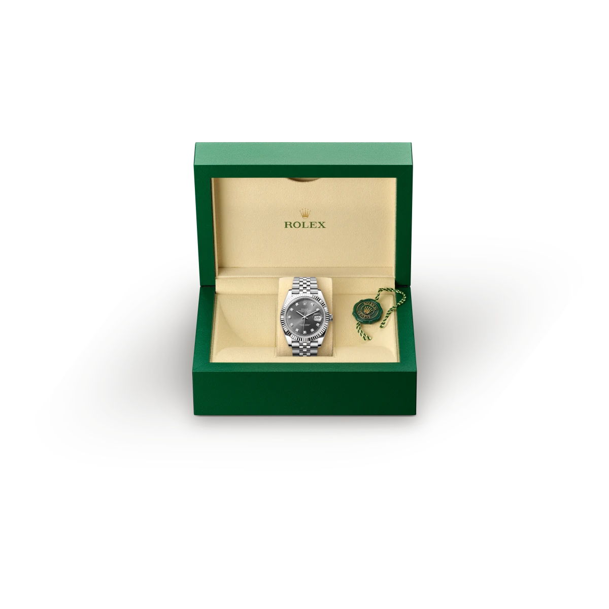 Rolex Datejust 41 en Rolesor gris – combinaison d’acier Oystersteel et d’or gris M126334-0006 chez Hall of Time