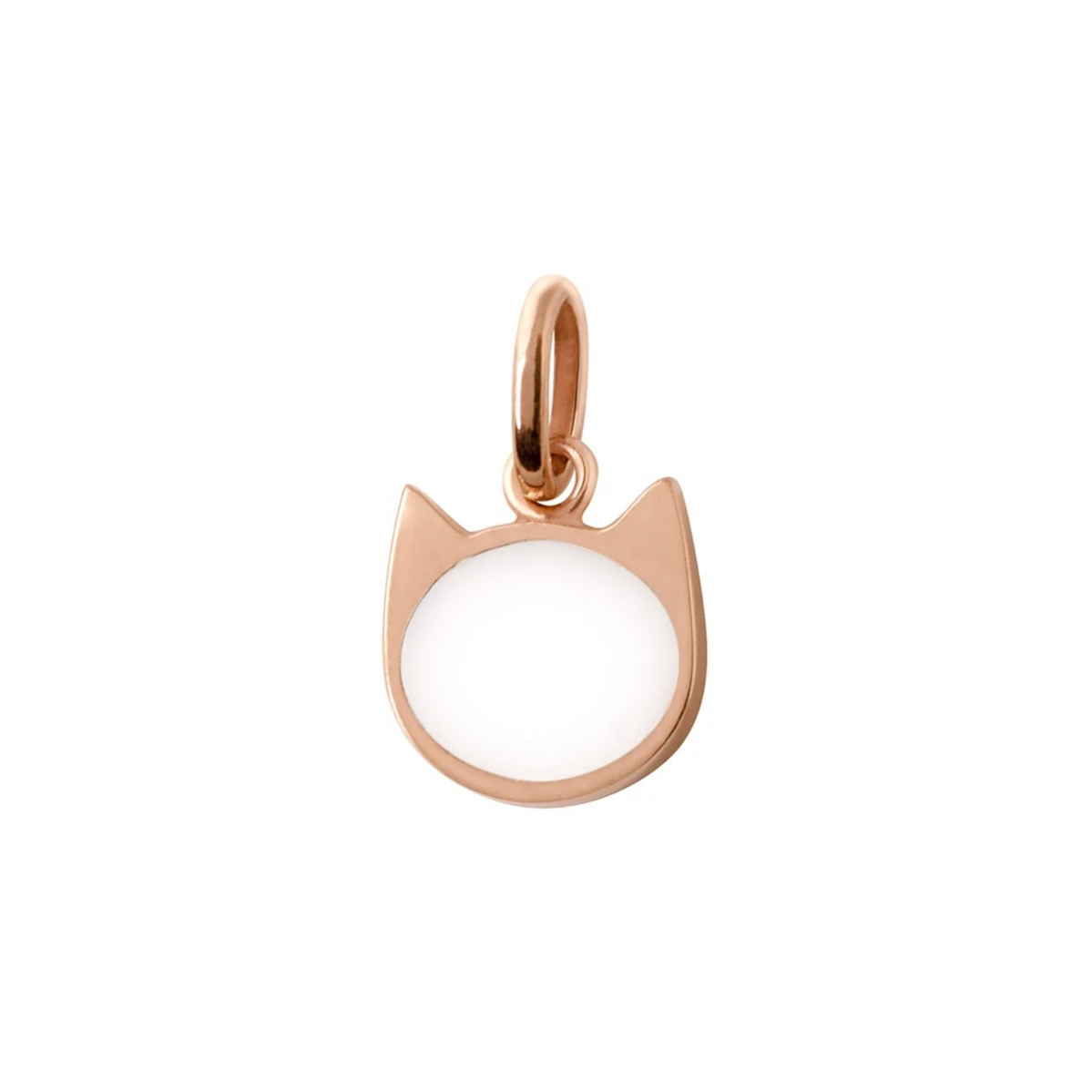 Achat Pendentif Gigi Clozeau Chat Or Rose Et Resine Blanche