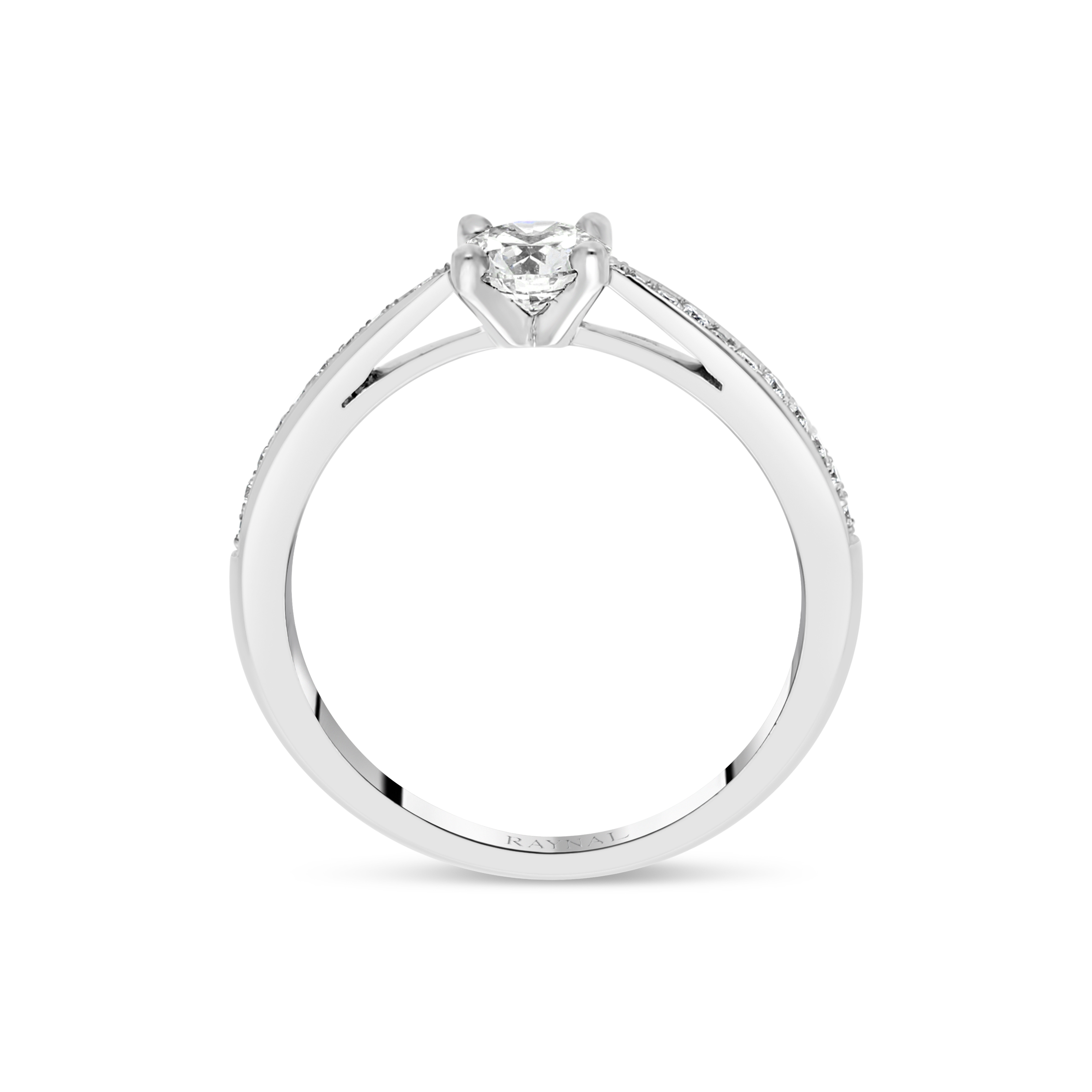 Bague solitaire Flissa Raynal en or blanc et diamants