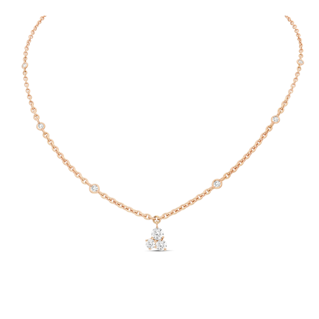 Collier Raynal abrazo en or rose et diamants