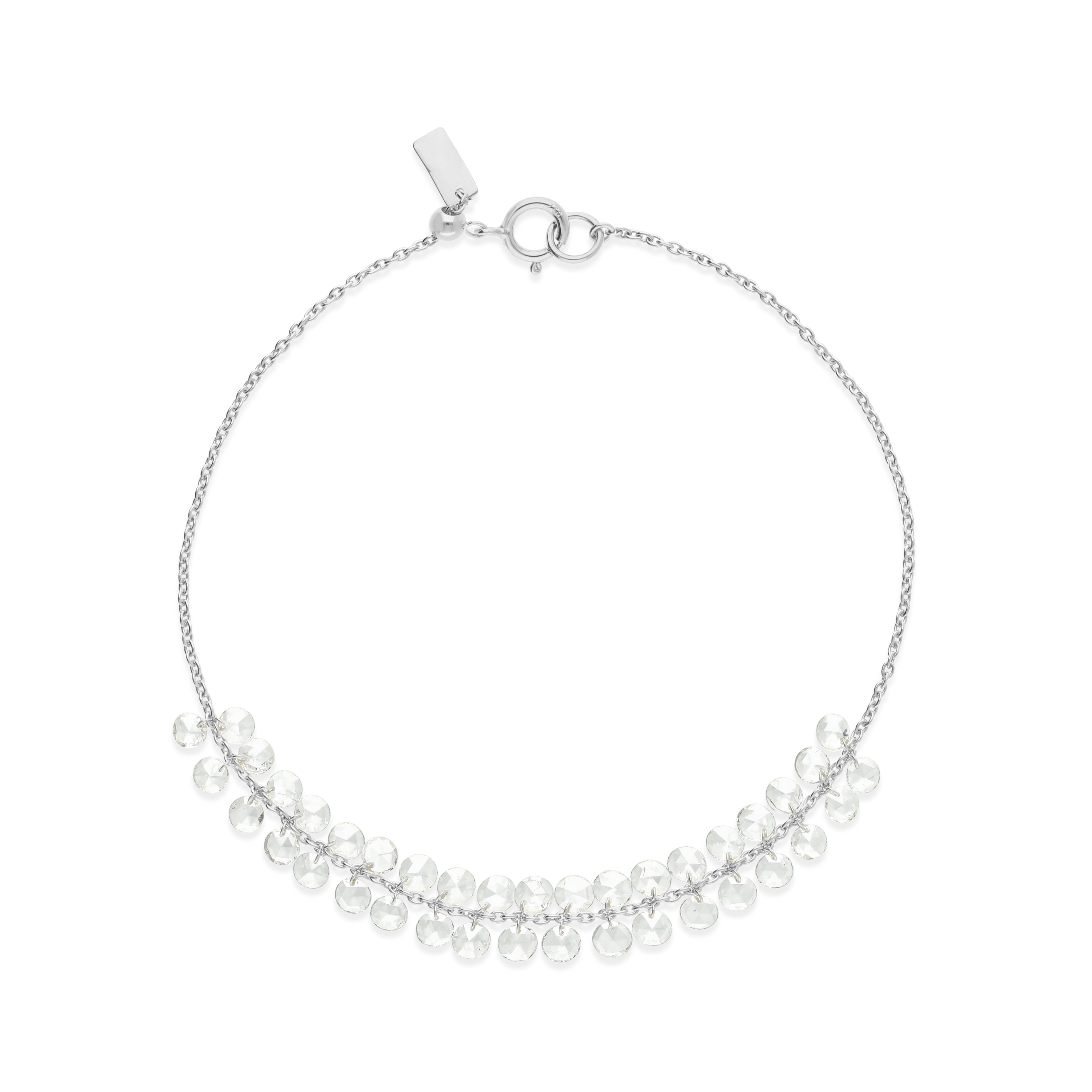 Bracelet Raynal Rose de Provence en or blanc et diamants percés