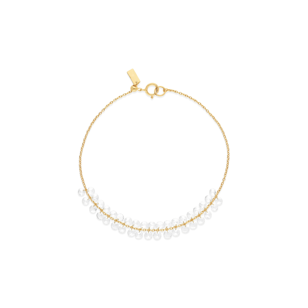 Bracelet Raynal Rose de Provence en or jaune et diamants percés