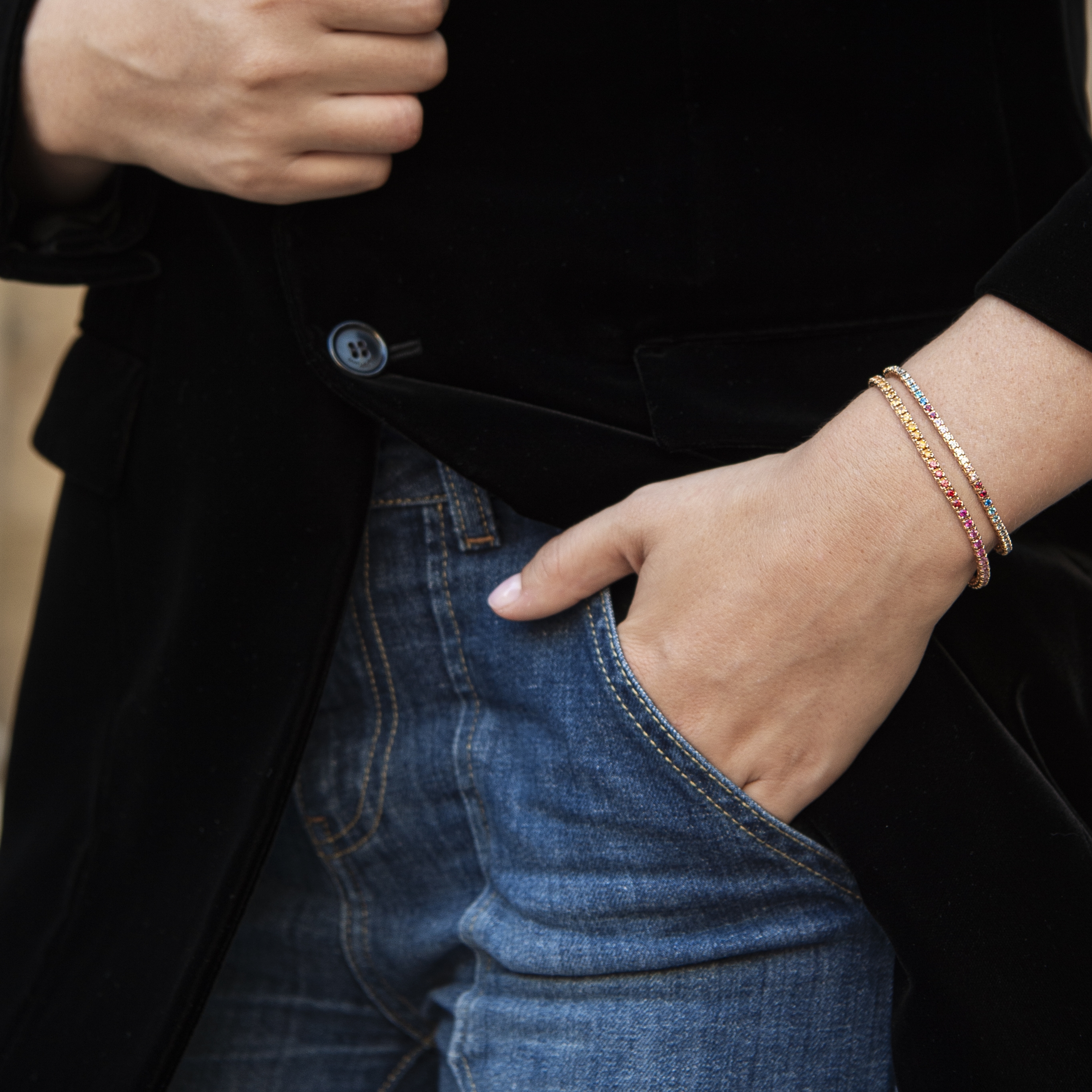 Bracelet Sunset Raynal en or rose et saphirs