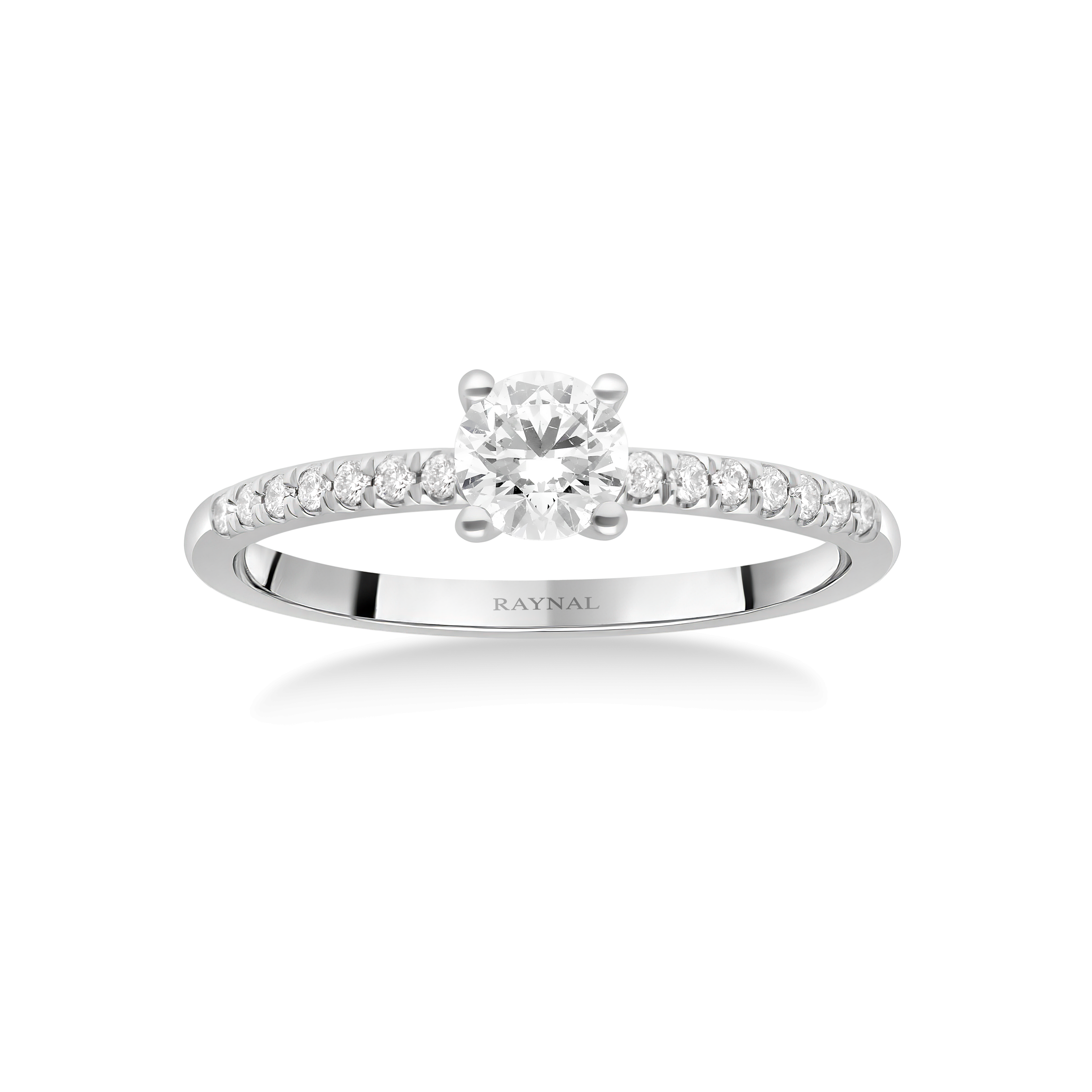 Bague solitaire Aphrodite Raynal en or blanc et diamants