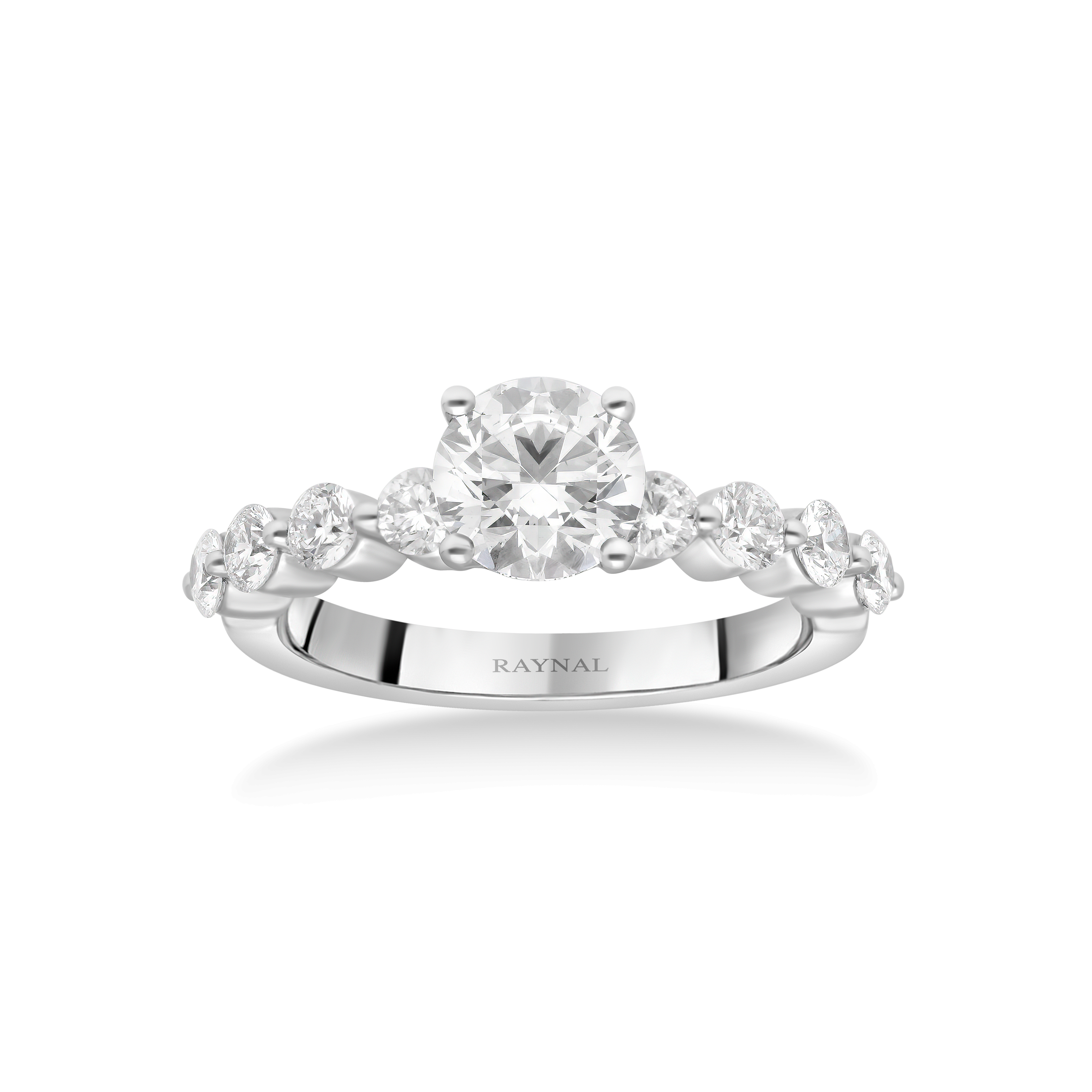 Bague solitaire Reverie or blanc diamants