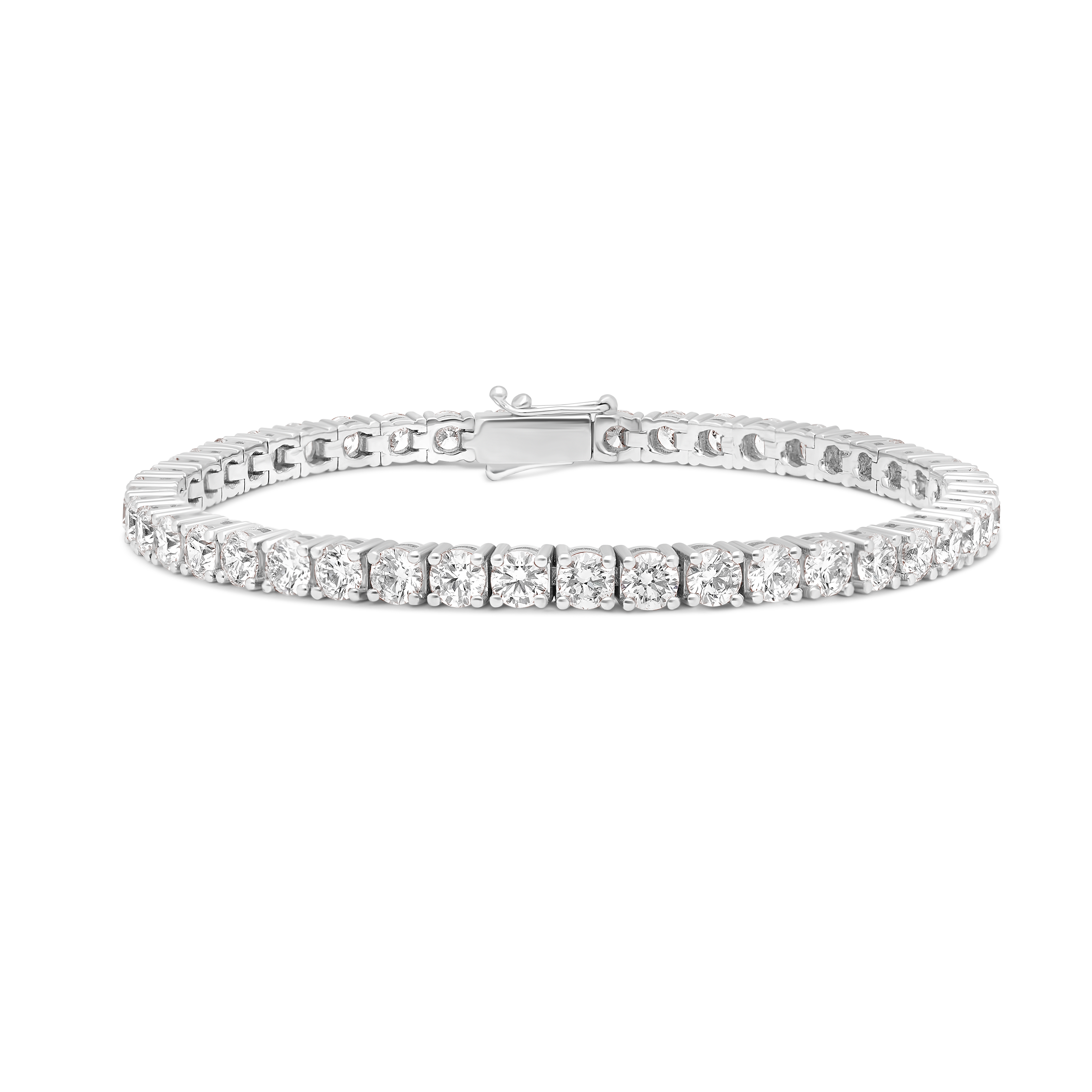 Bracelet riviere or blanc diamants