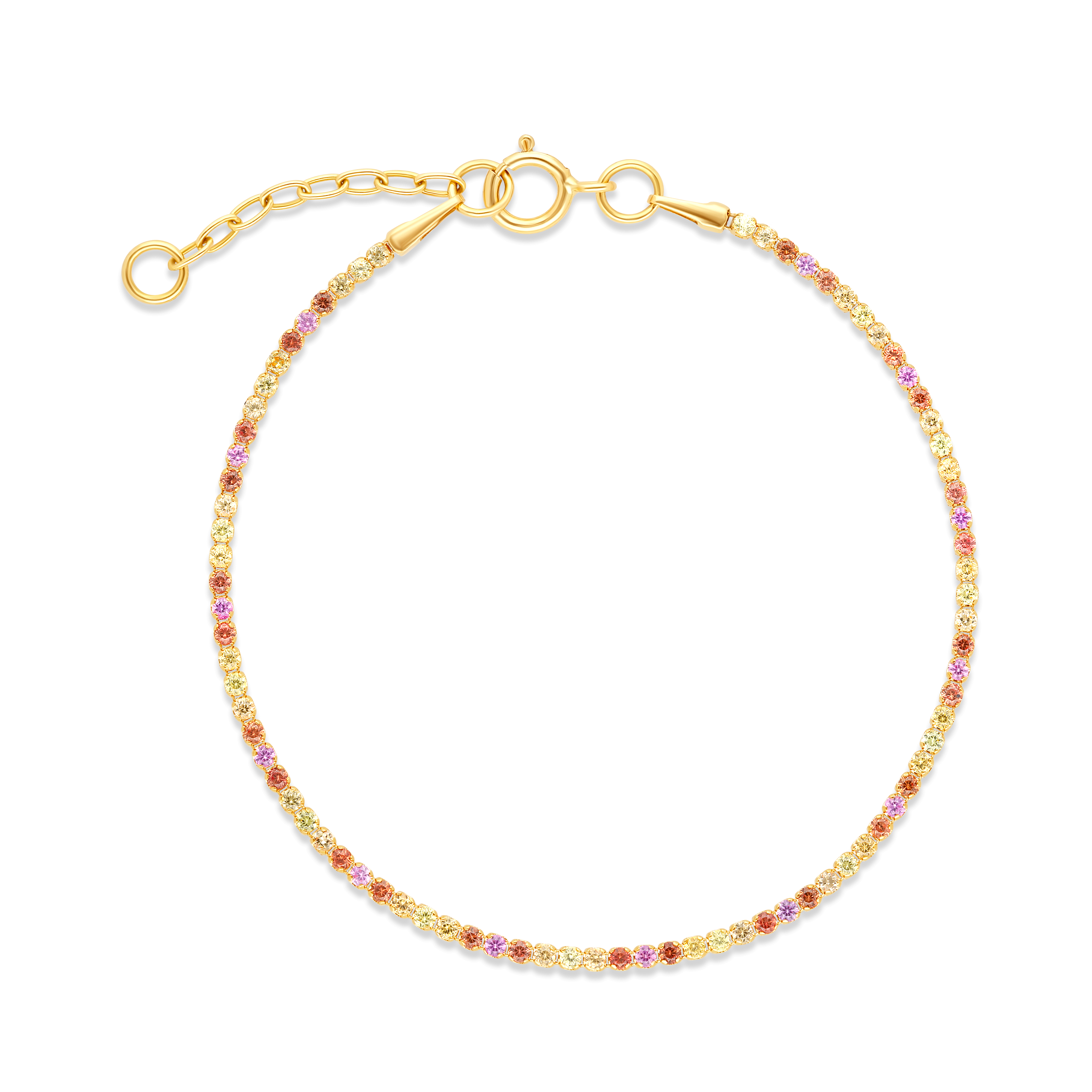 Bracelet tennis or jaune saphirs Raynal