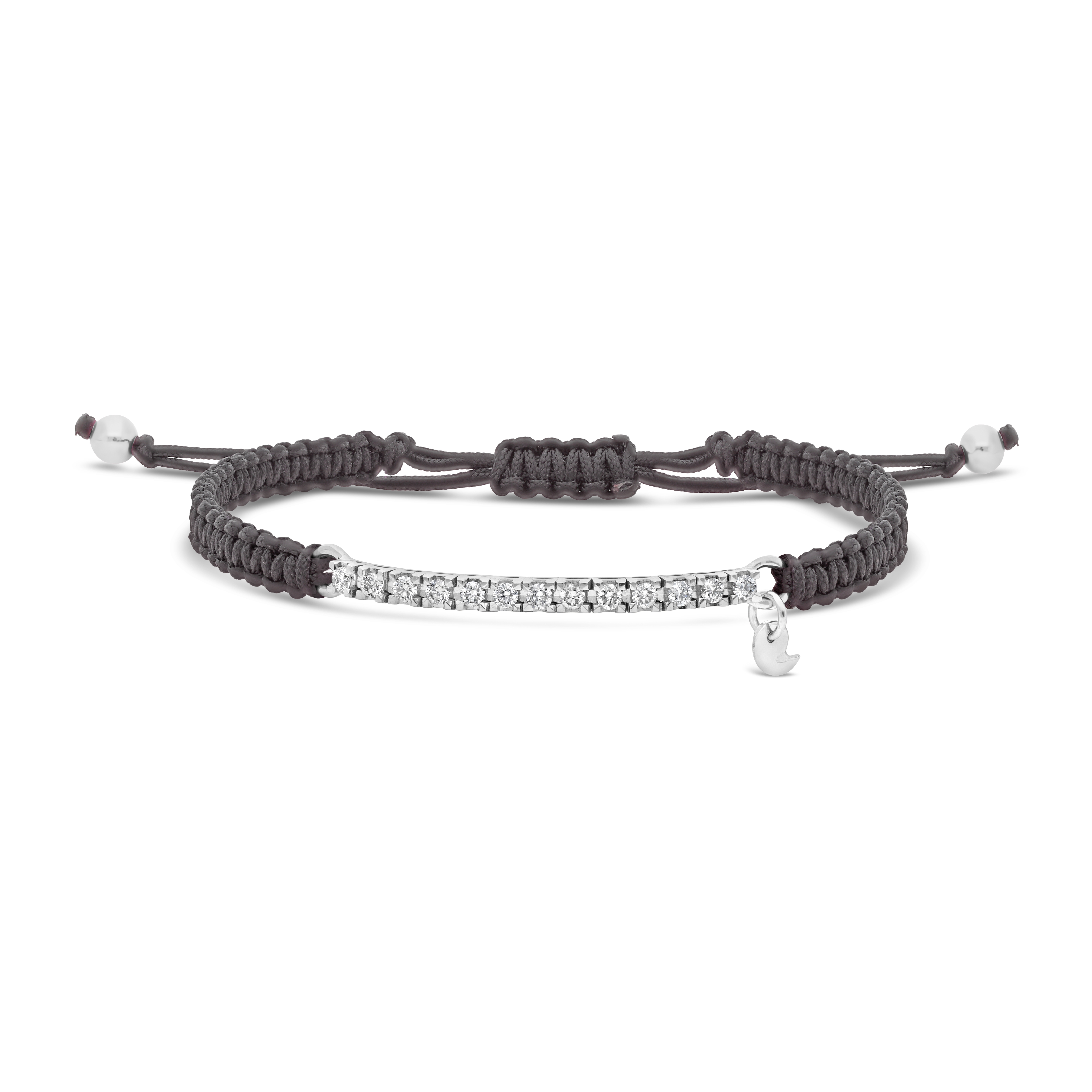 Bracelet Twisted or blanc et diamants