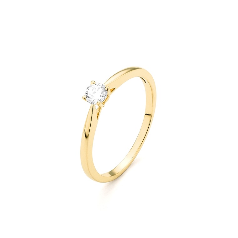 Bague Solitaire Solo or jaune diamant Raynal