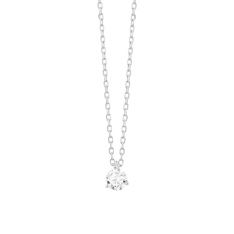 Pendentif Roma 3 griffes or blanc diamant Raynal