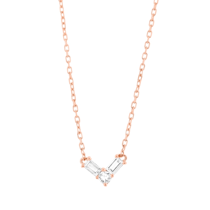 Collier Elegance or rose diamants Raynal