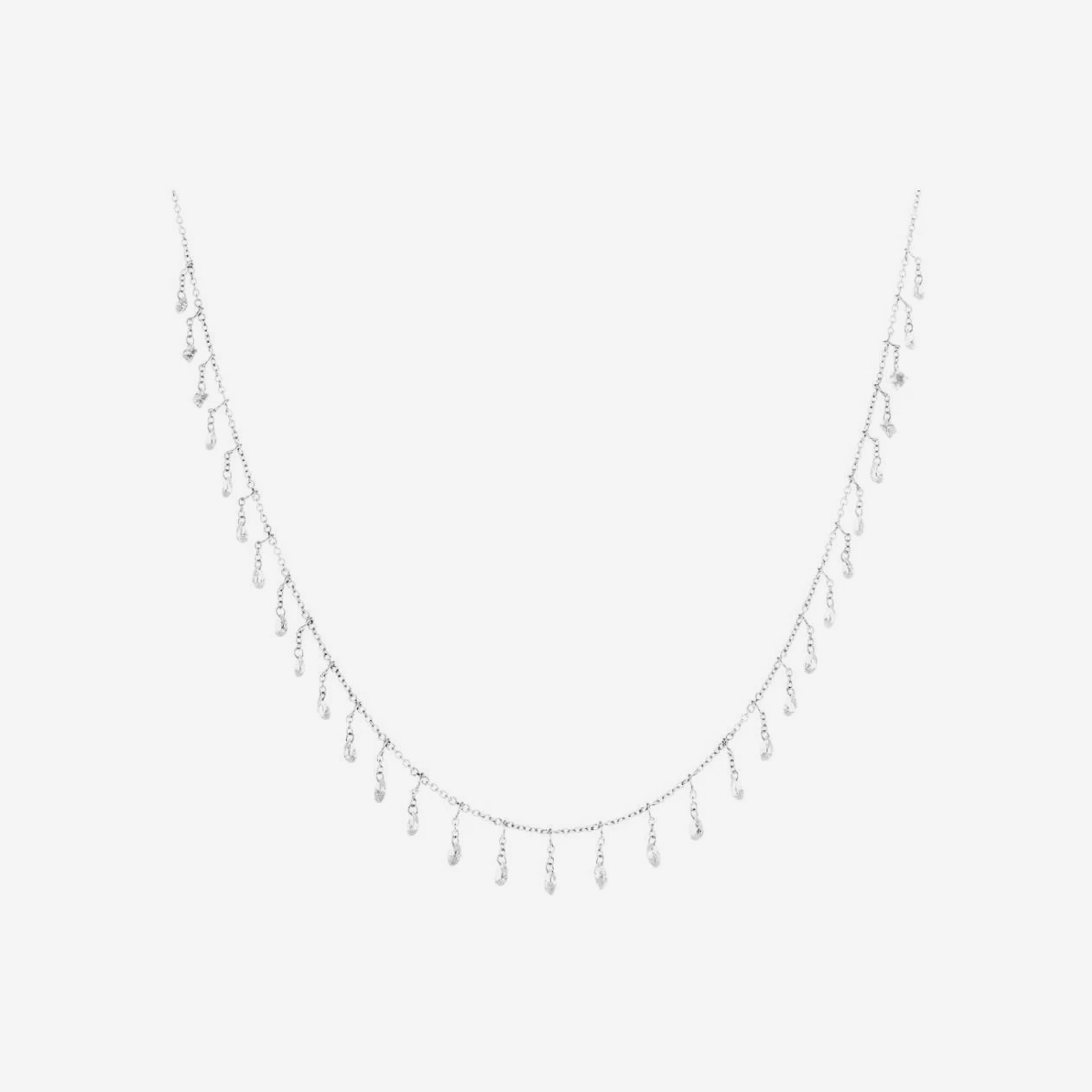 Collier Nuée Précieuse or blanc et diamants