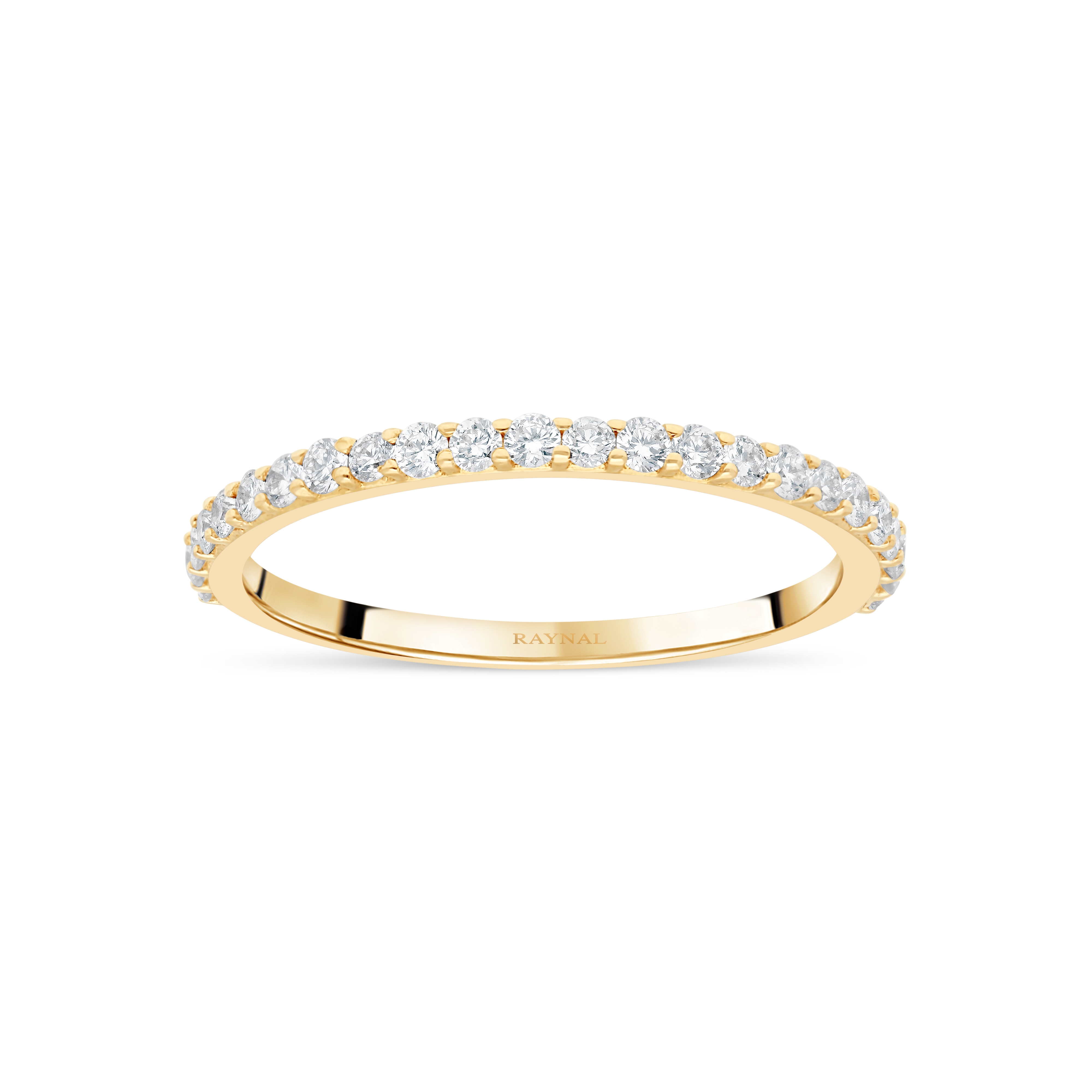 Demi-alliance Raynal Fedina – Or rose et diamants.