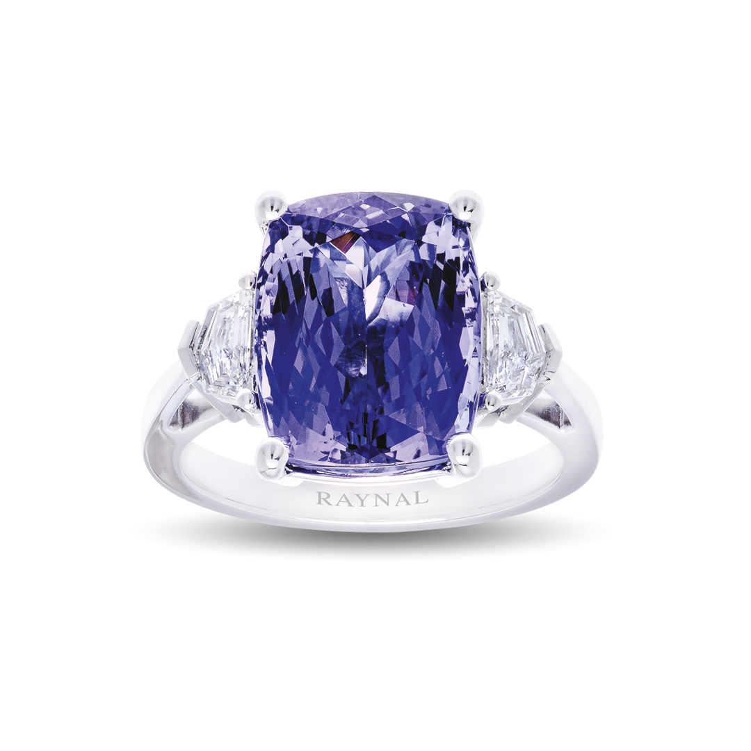 Bague Raynal Crépuscule d'Arusha or blanc diamant tanzanite