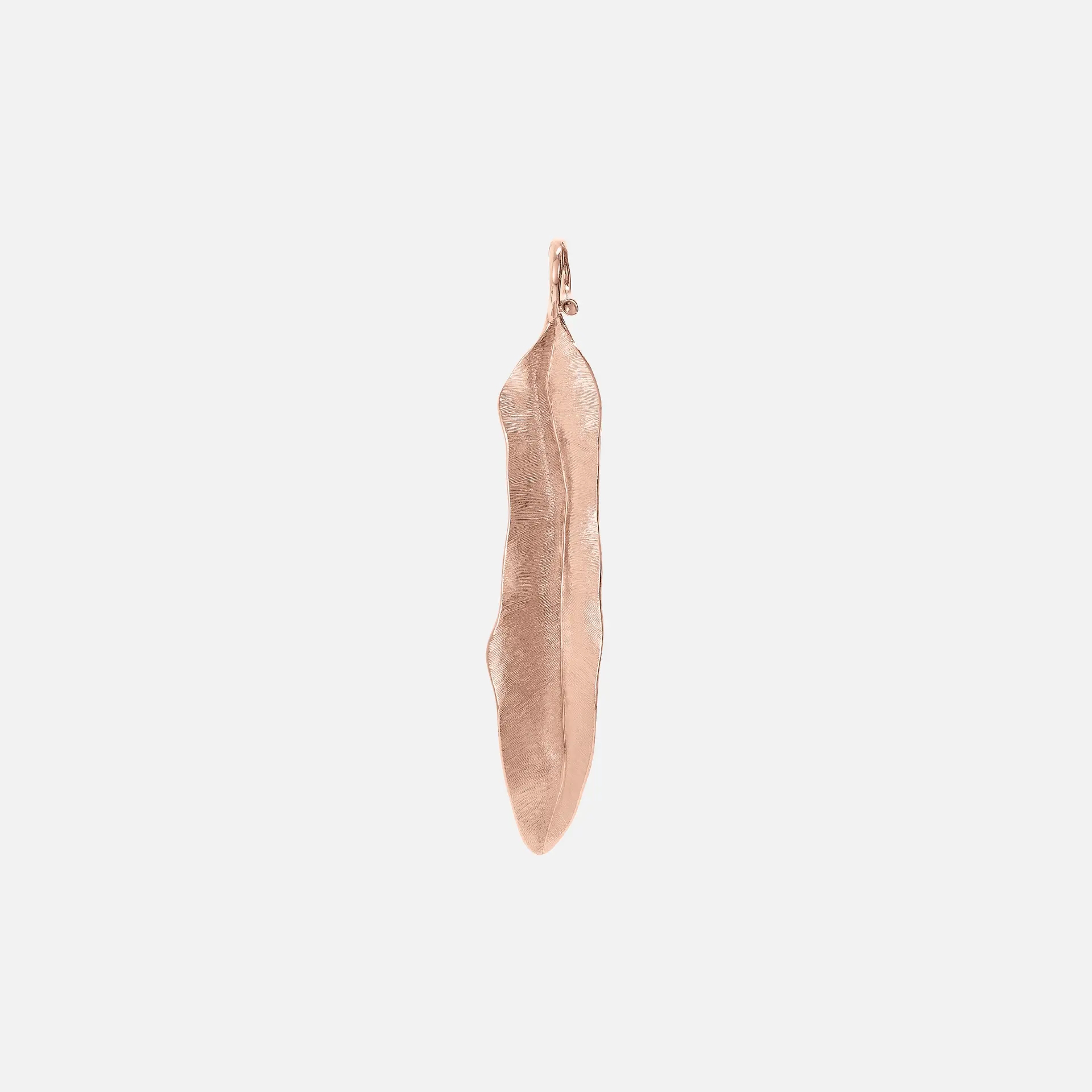 Pendentif or rose feuille