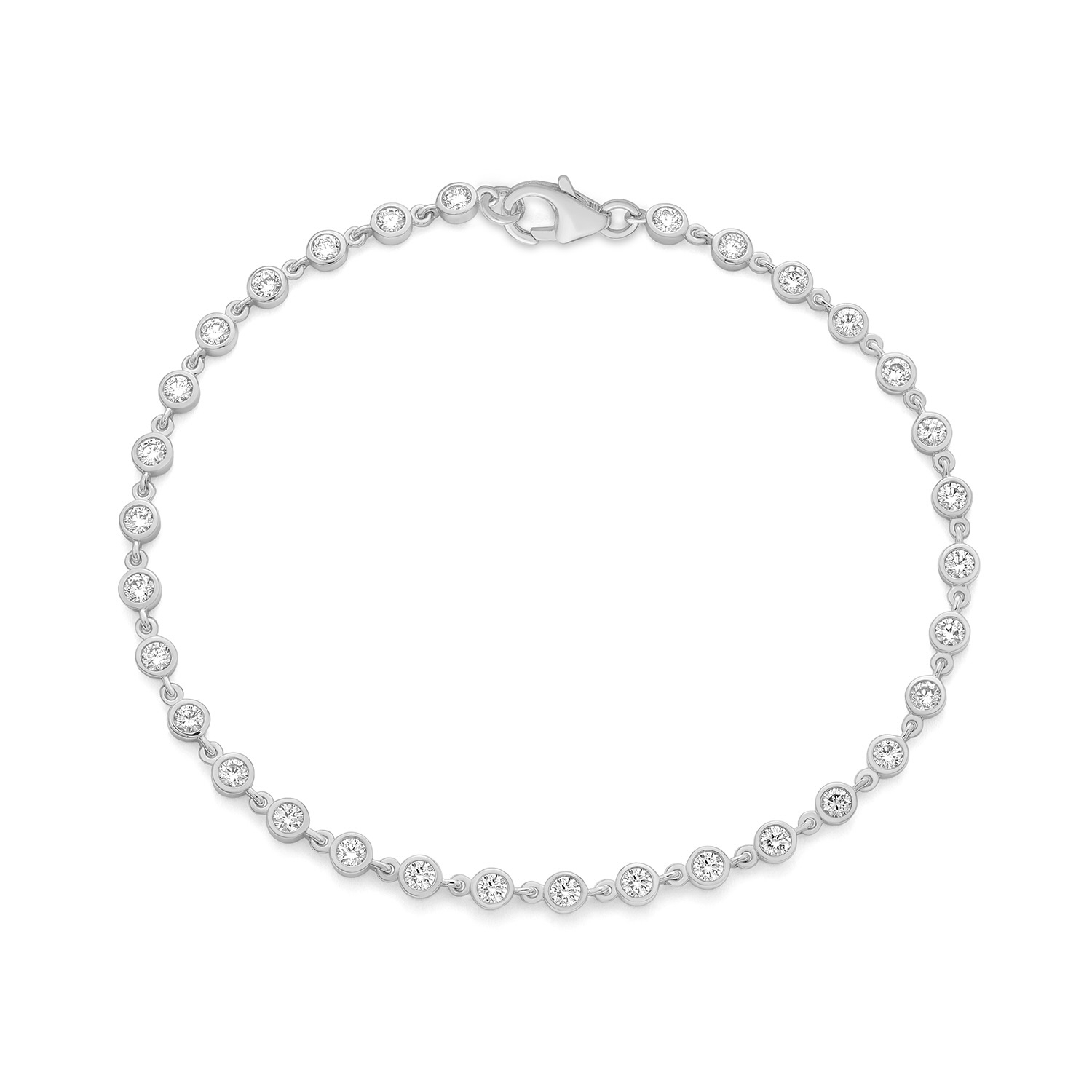 Bracelet Héméra or blanc diamants