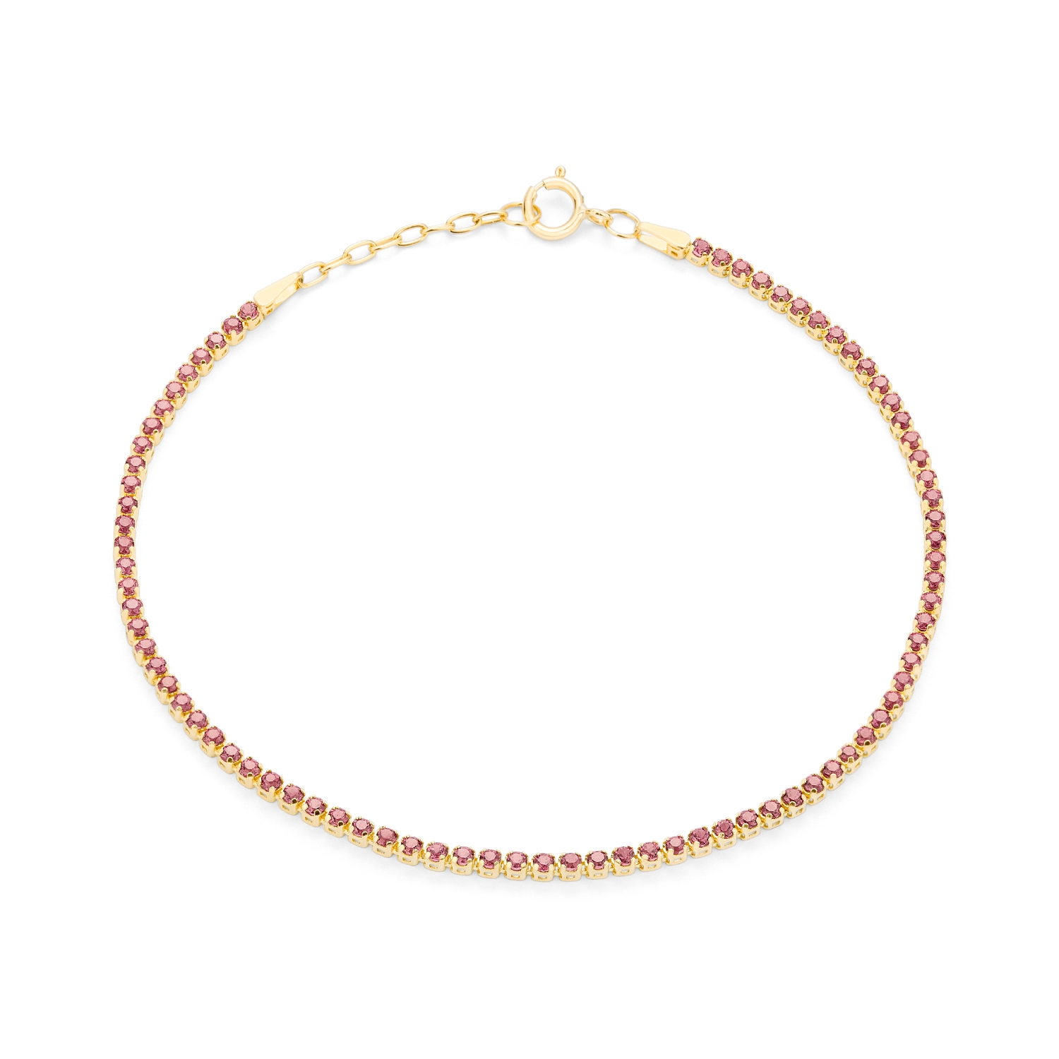 Bracelet Eos or jaune rhodolites