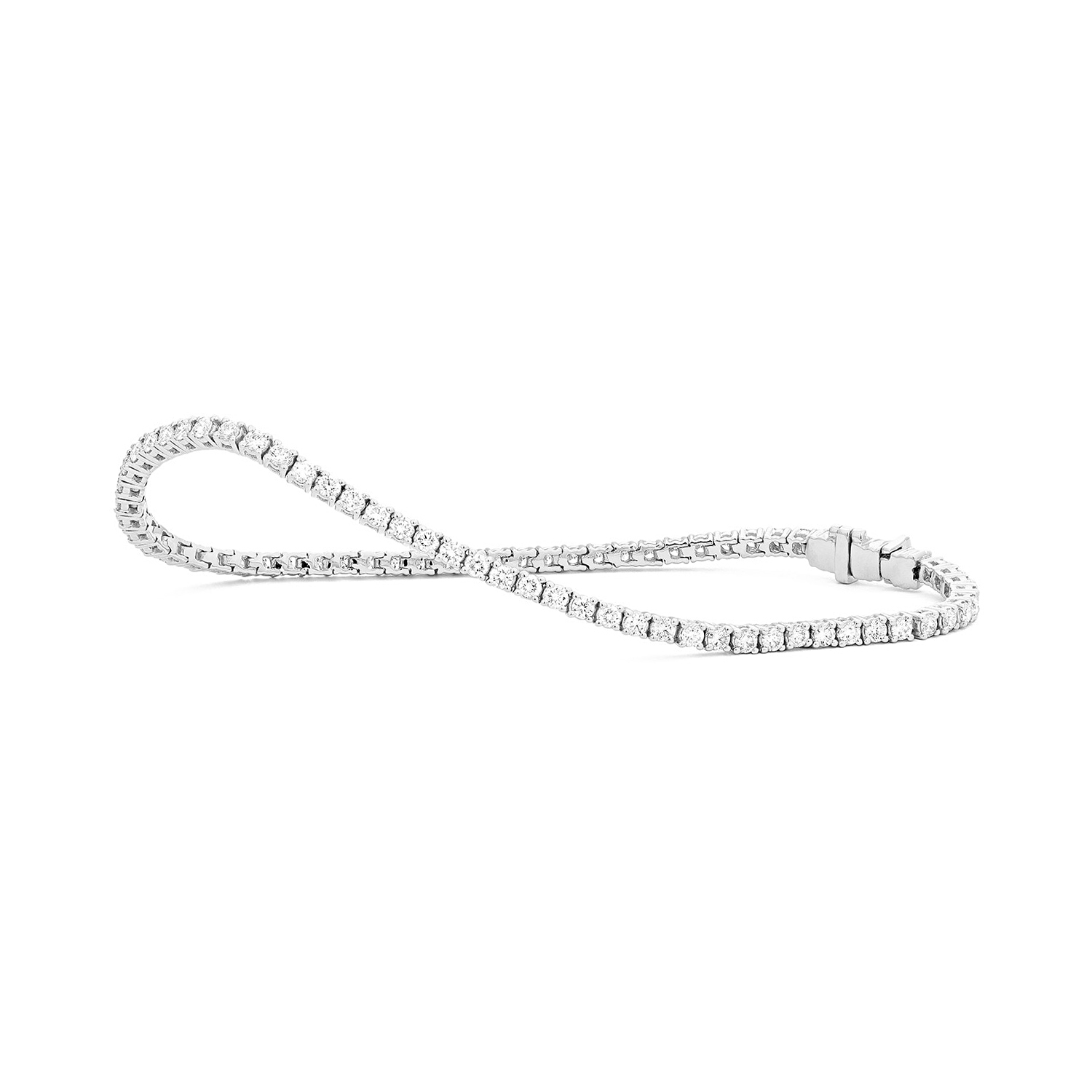 Bracelet Riviere or blanc diamants