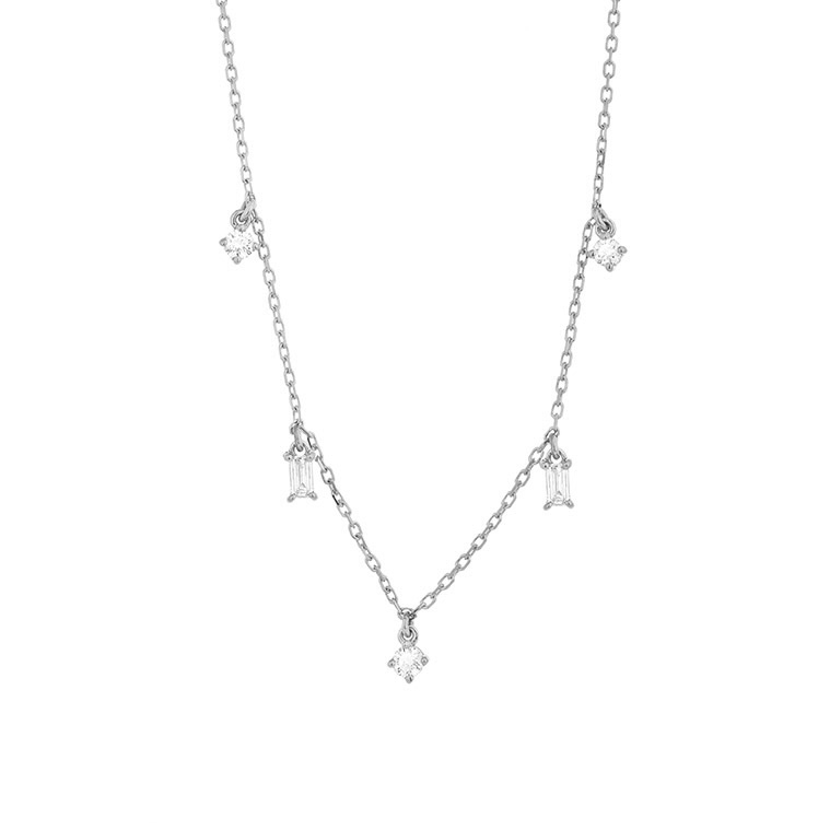 Collier Papilles or blanc diamants