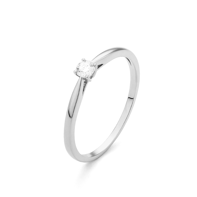 Bague Solitaire Classique platine diamant