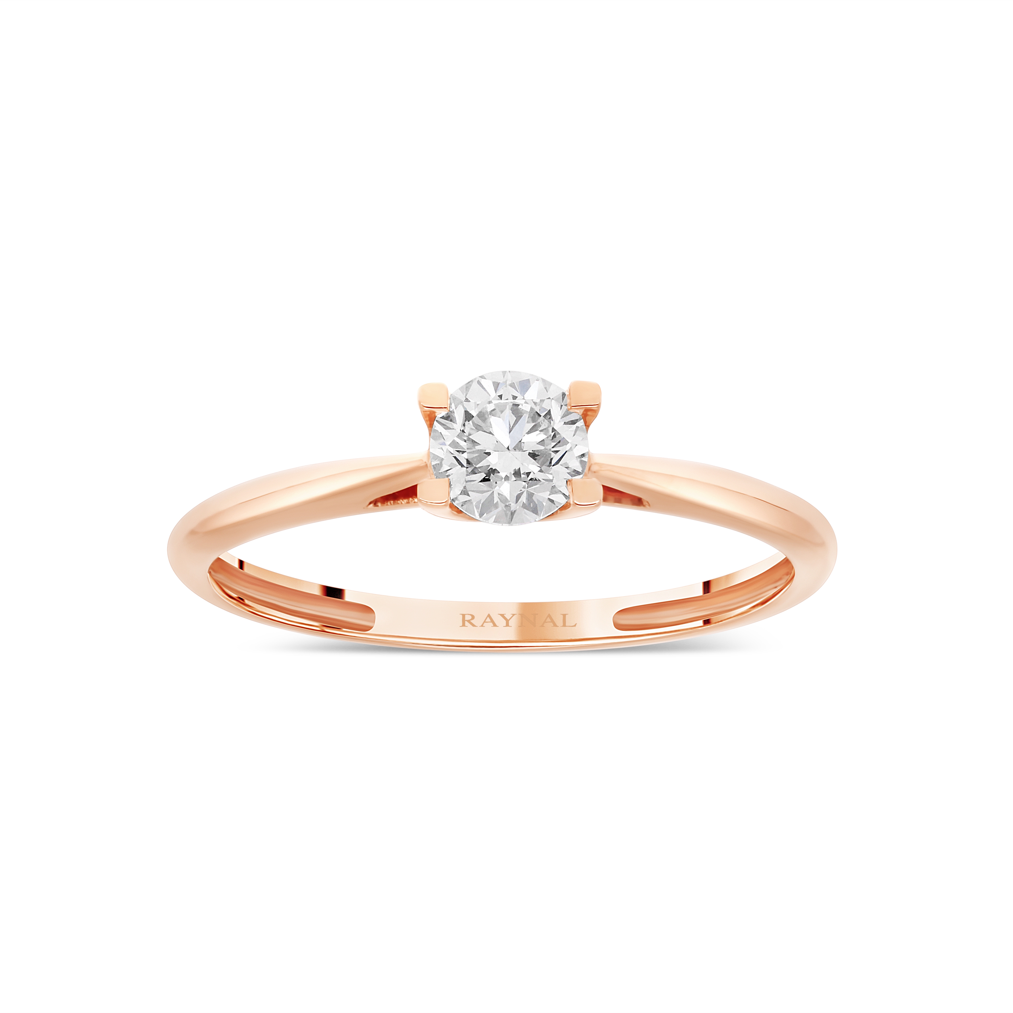 Bague Solitaire Classique or rose Diamant