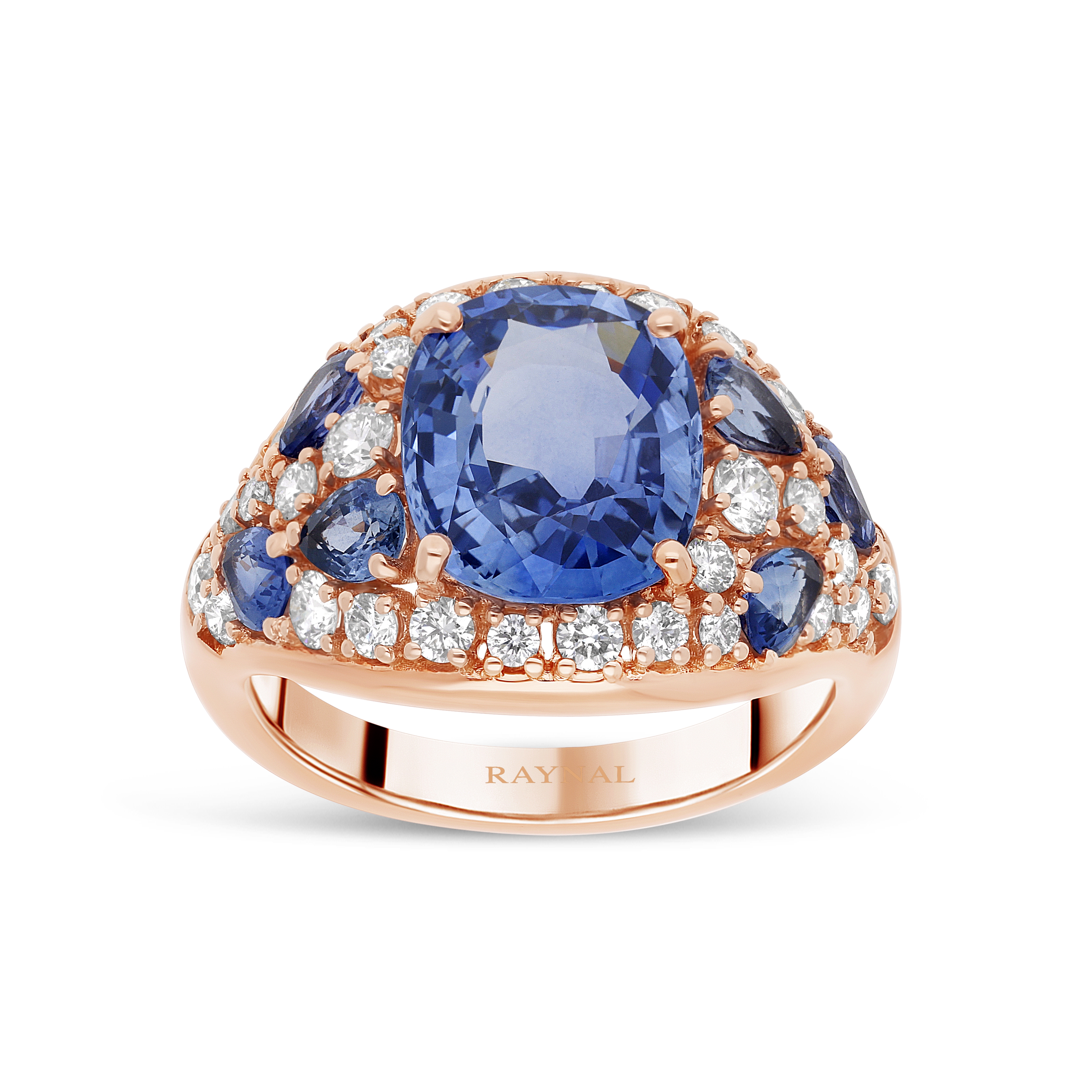 Bague Clarté Céleste or rose Saphir Diamant