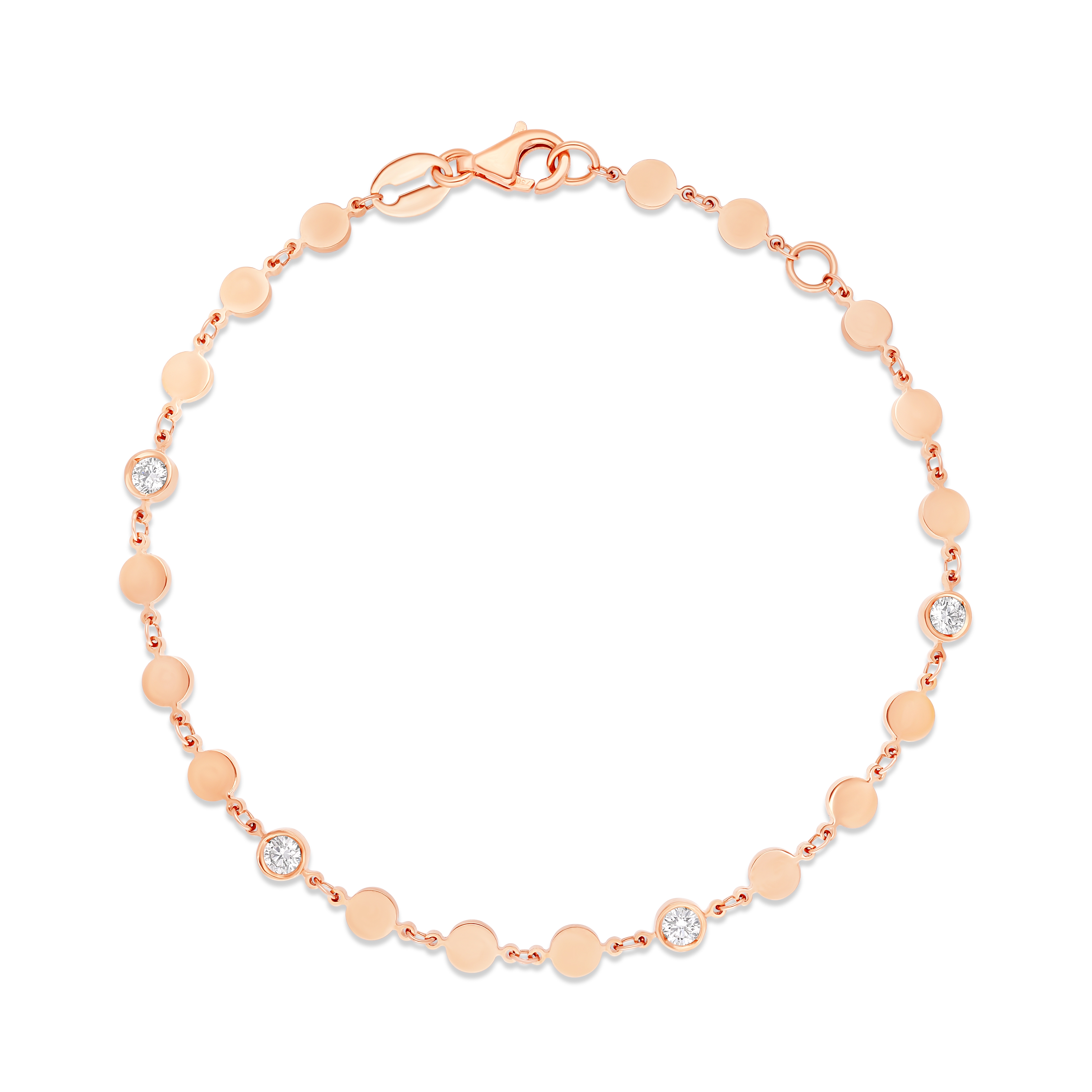 Bracelet Pastilles or rose Diamant