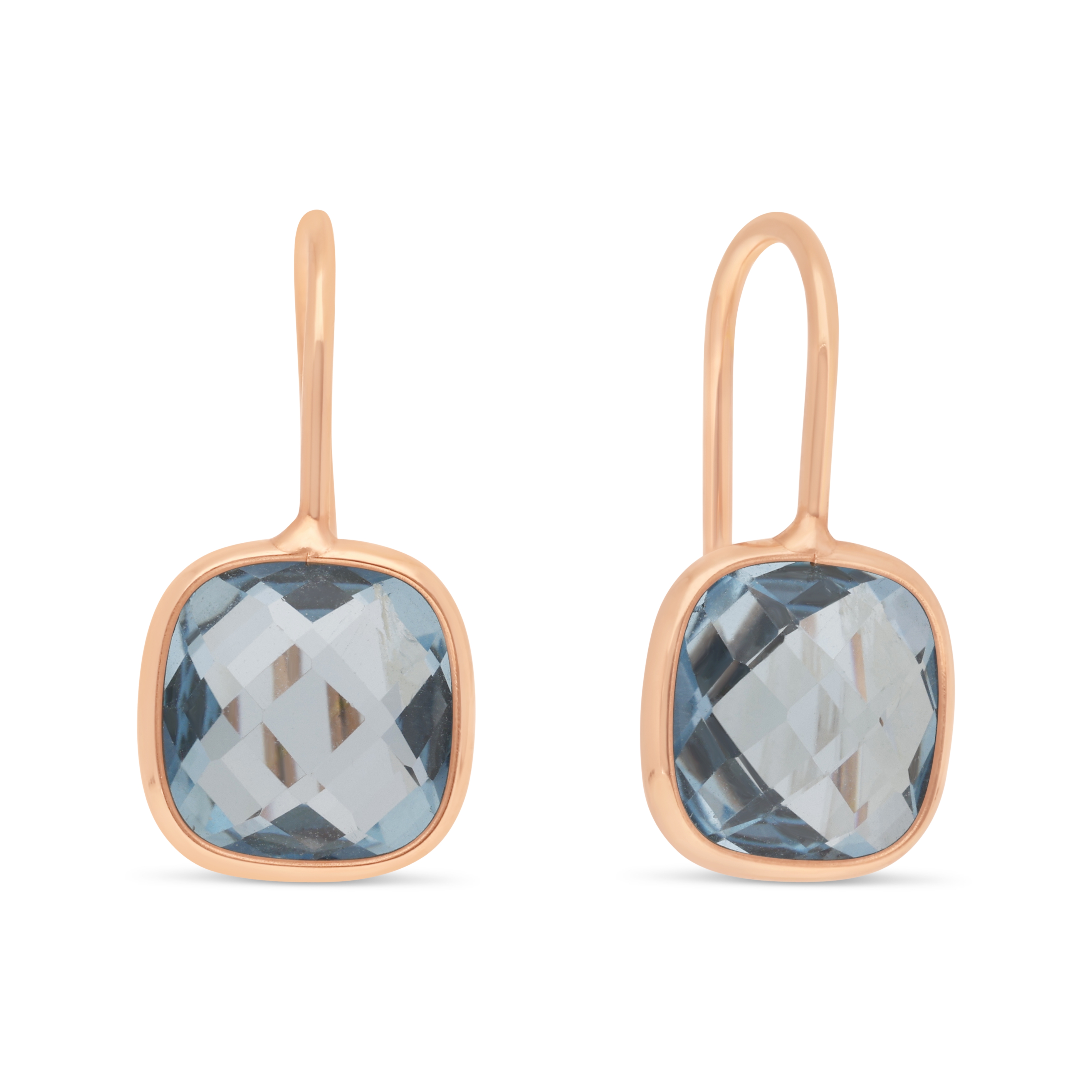 Boucles d'Oreilles Reflet or rose Topaze London