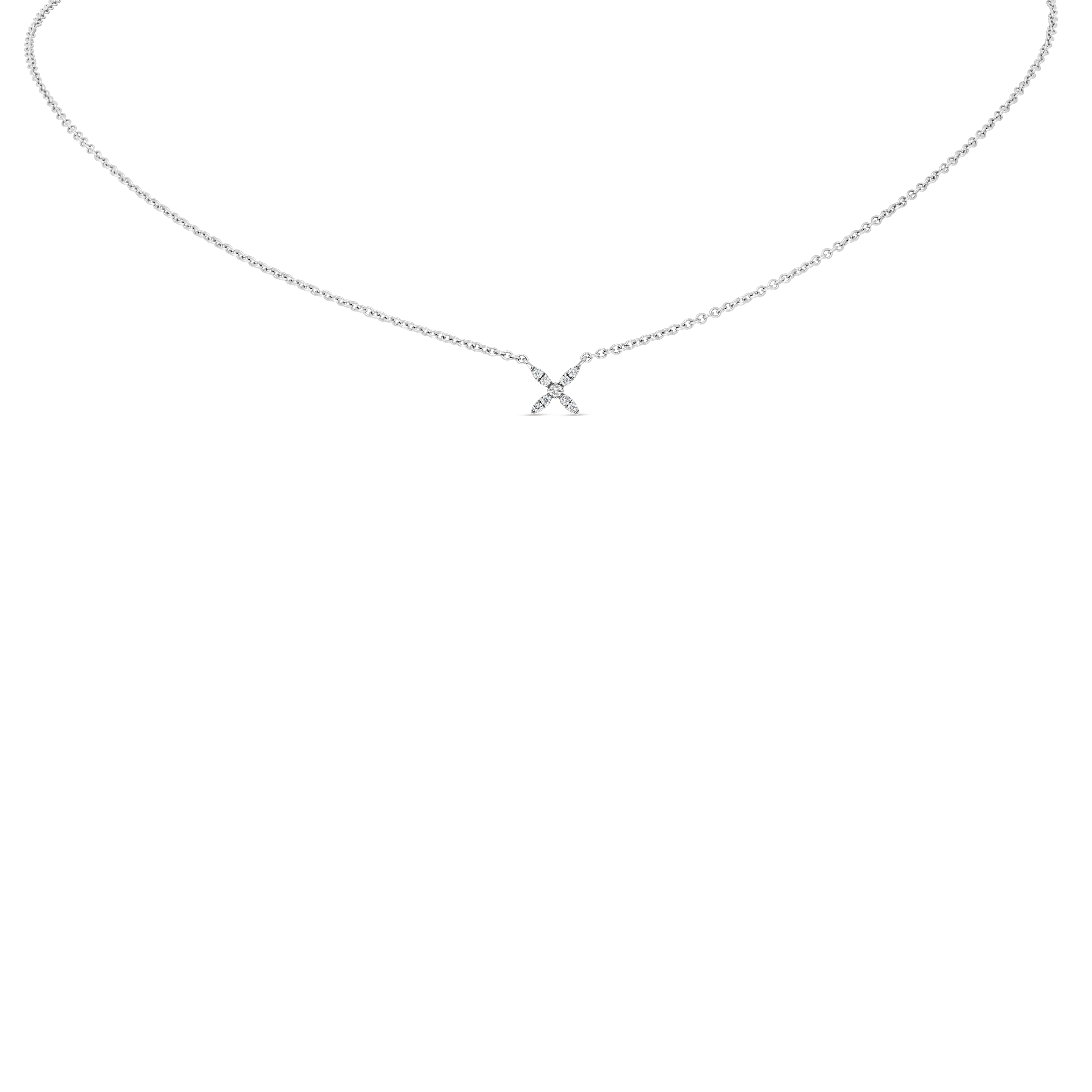Collier Etreinte Lumineuse or blanc Diamant