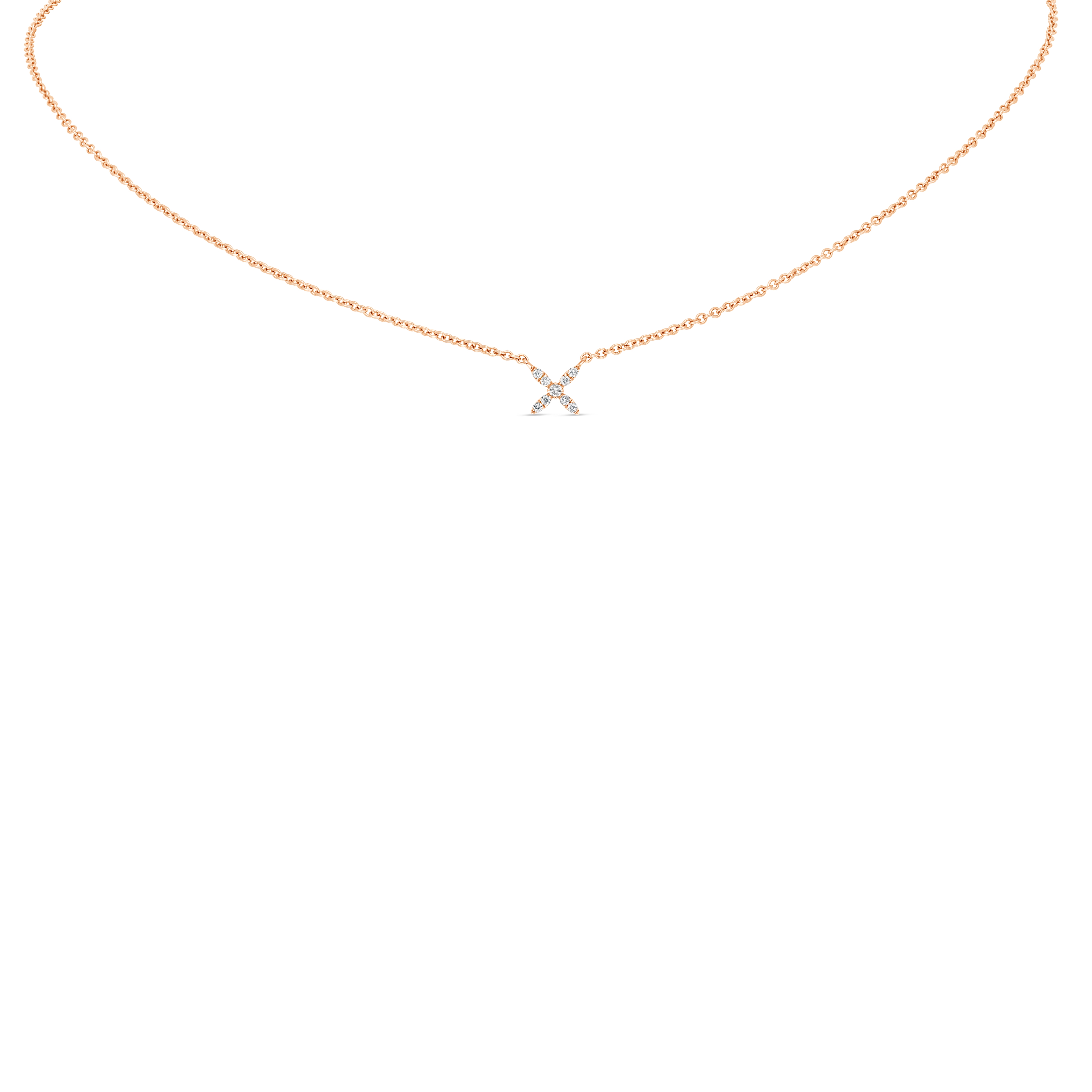 Collier Etreinte Lumineuse or rose Diamant