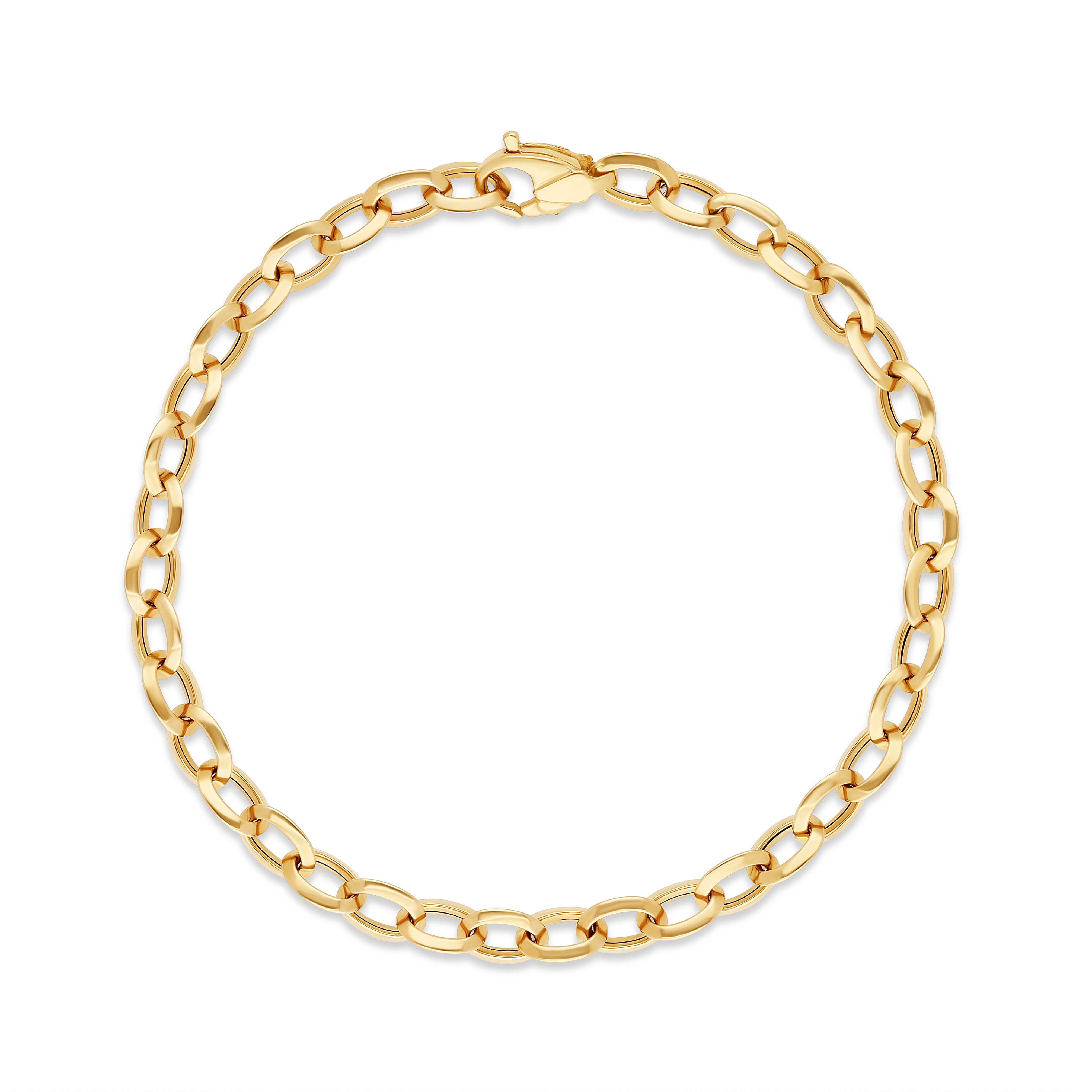 Bracelet Jaseron Ovale or jaune