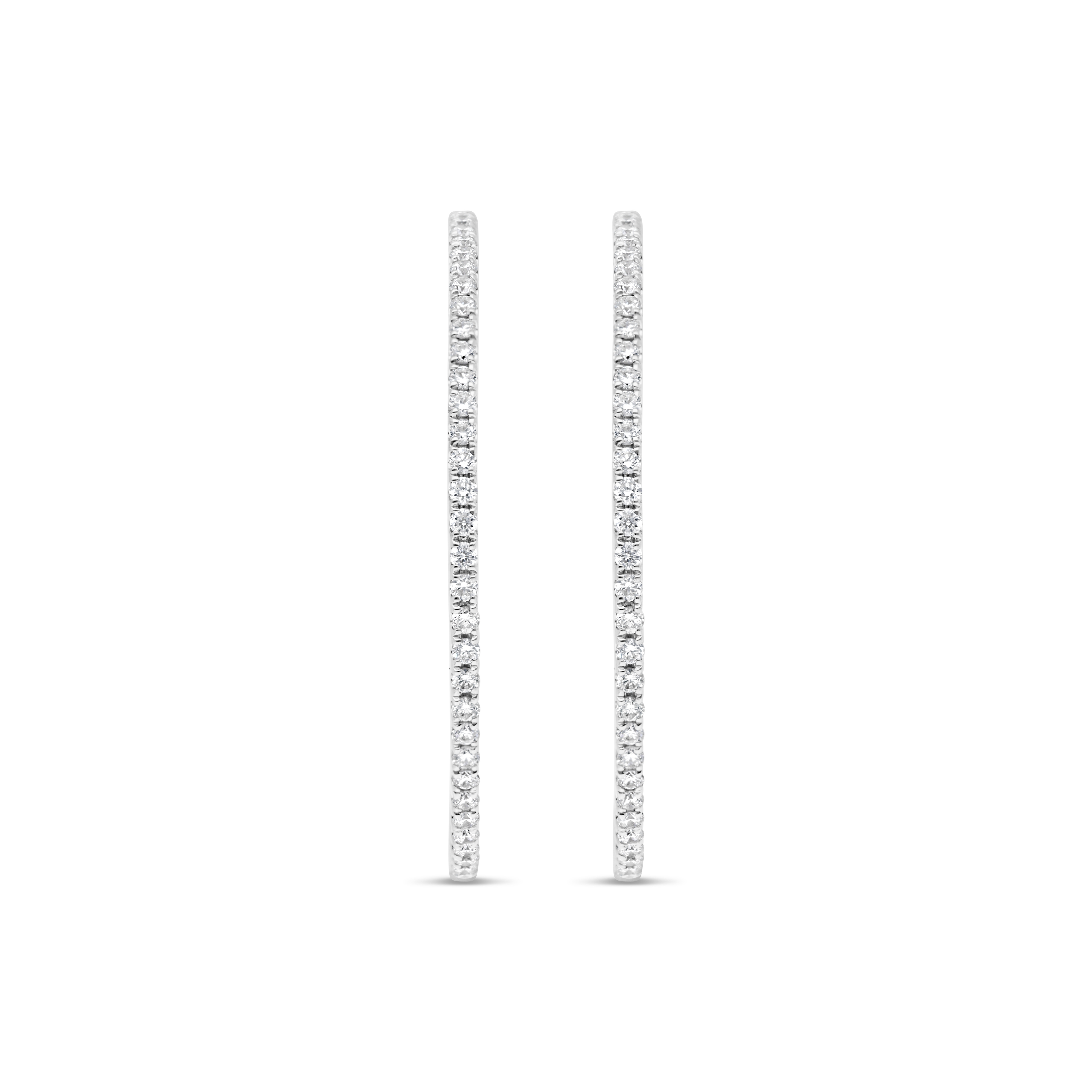 Boucles Créoles Eternité or blanc diamant