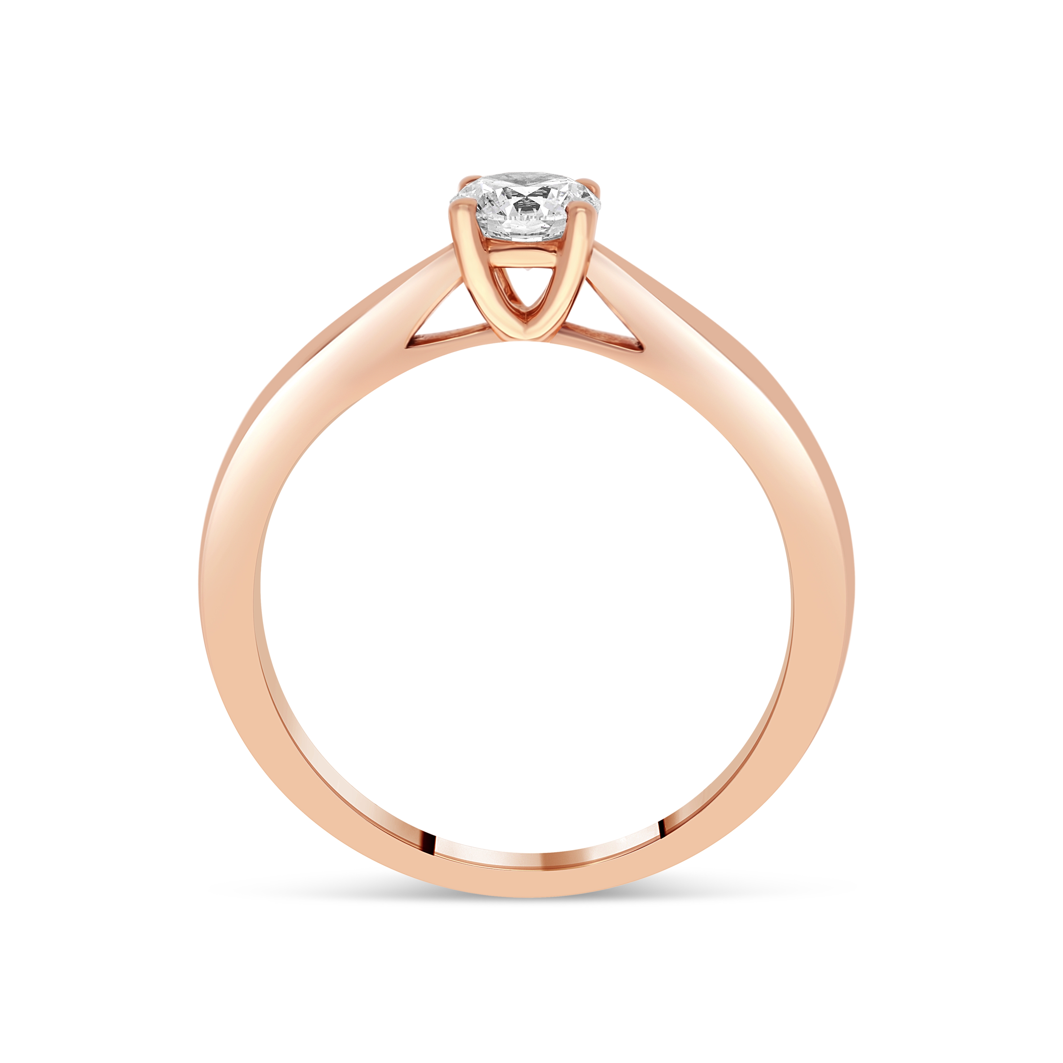 Bague Solitaire Classique or rose Diamant