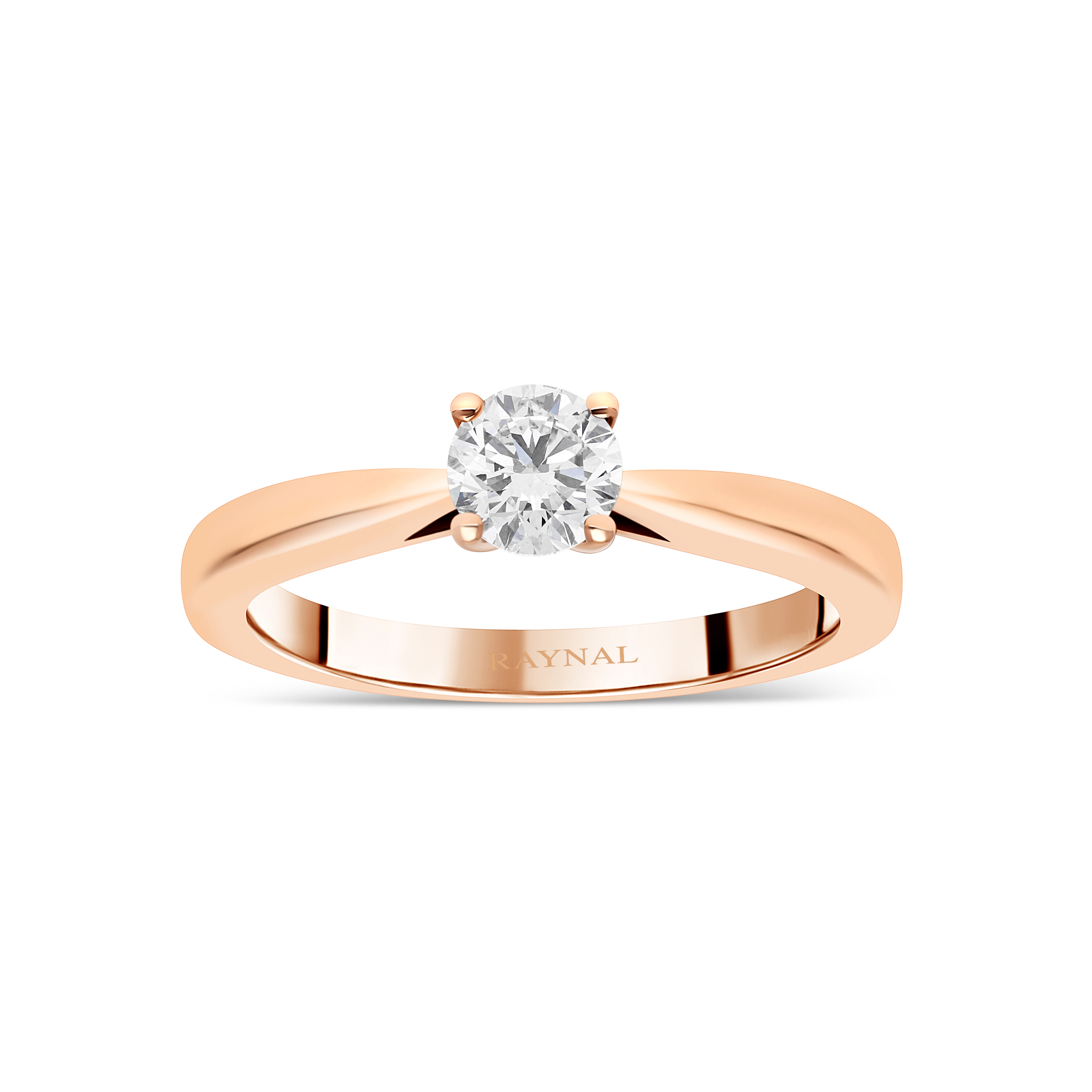 Bague Solitaire Classique or rose Diamant