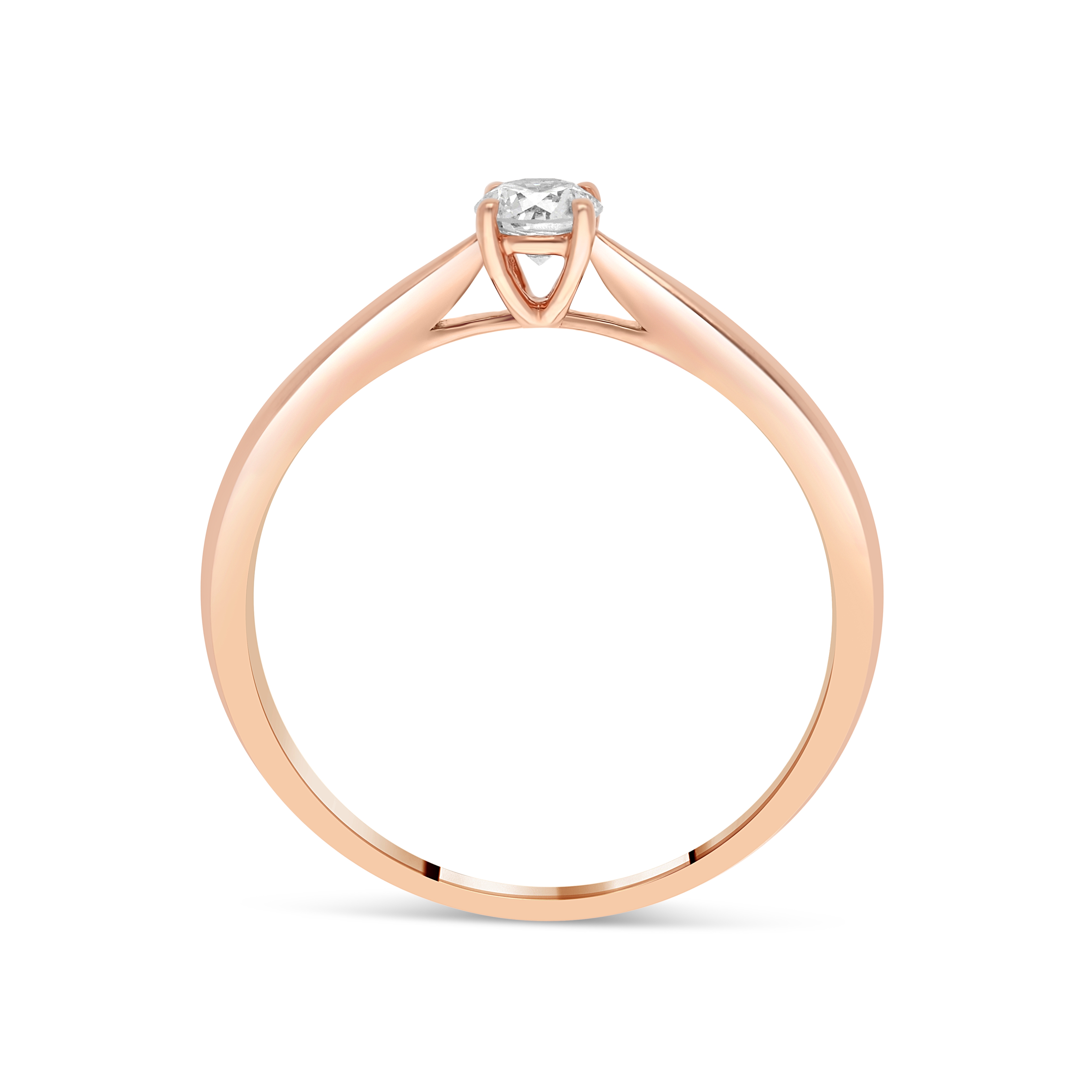 Bague Solitaire Classique or rose Diamant