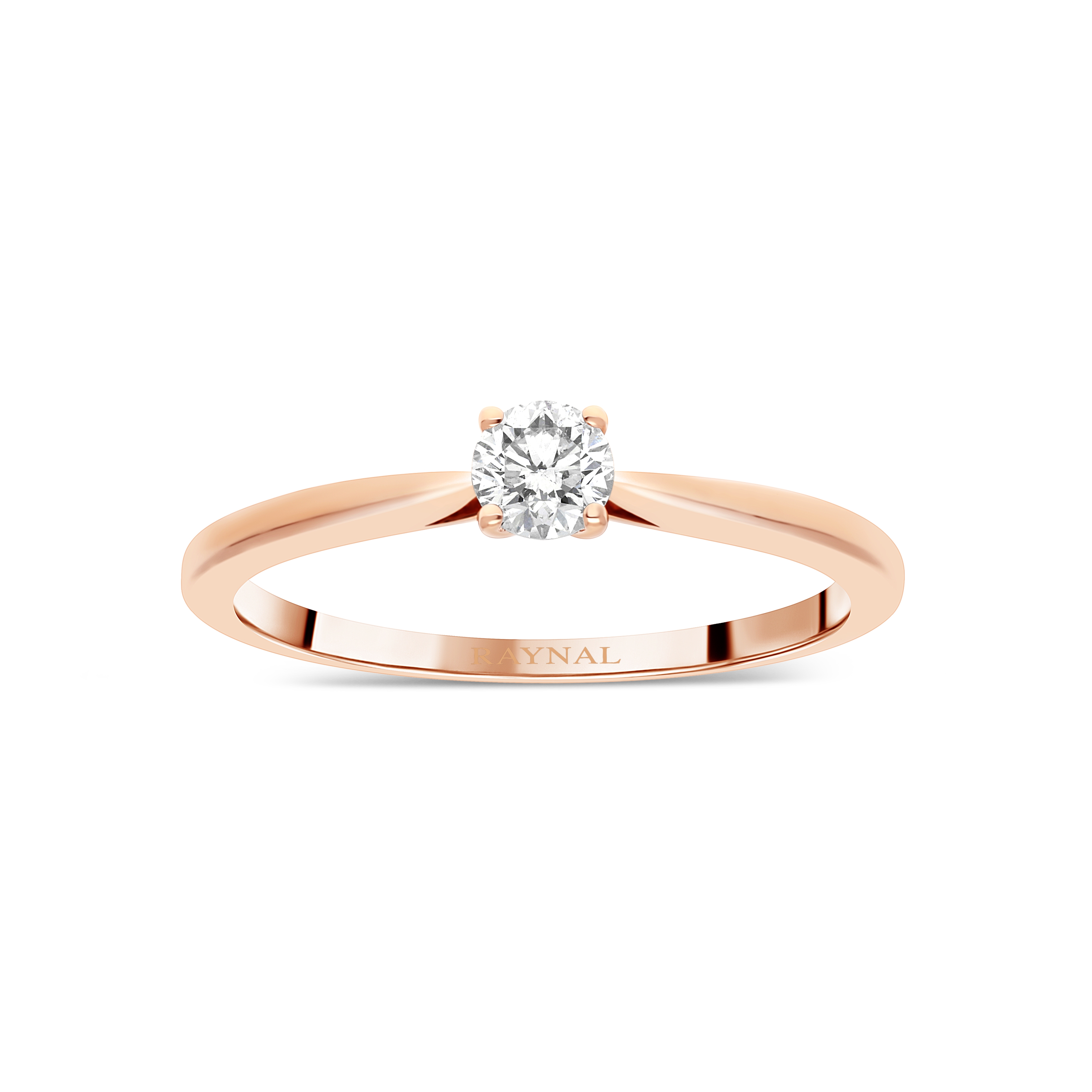 Bague Solitaire Classique or rose Diamant