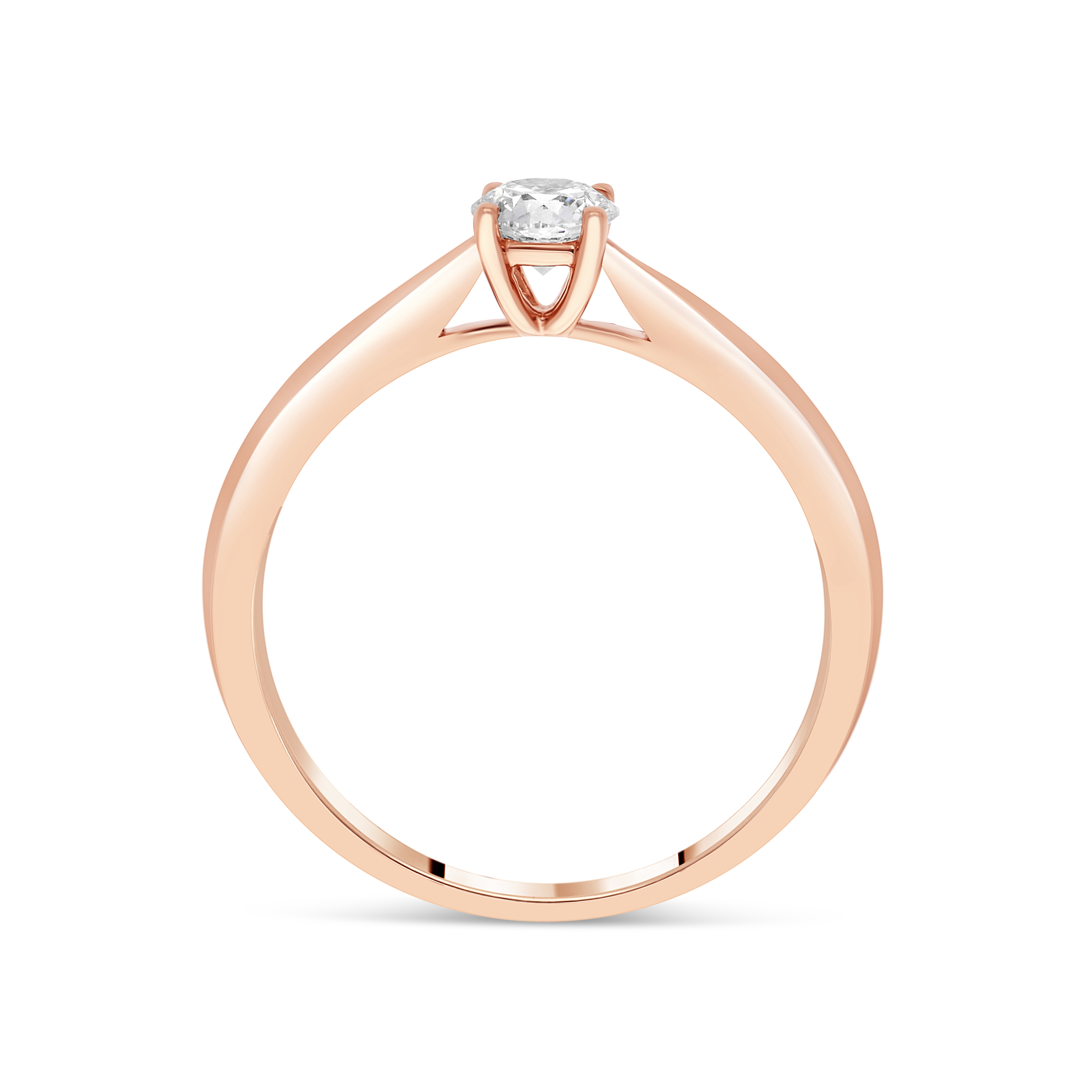 Bague Solitaire Classique or rose Diamant