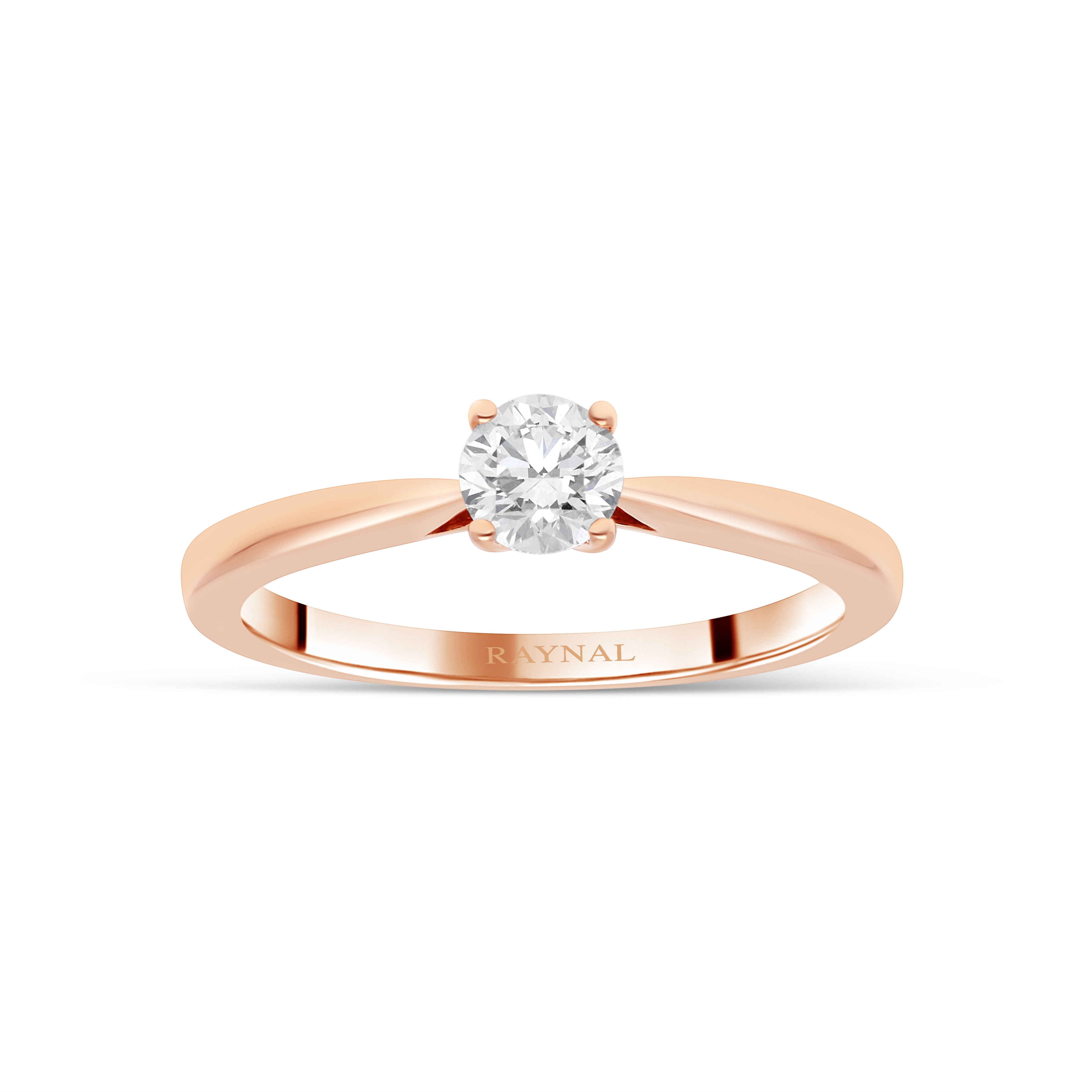 Bague Solitaire Classique or rose Diamant