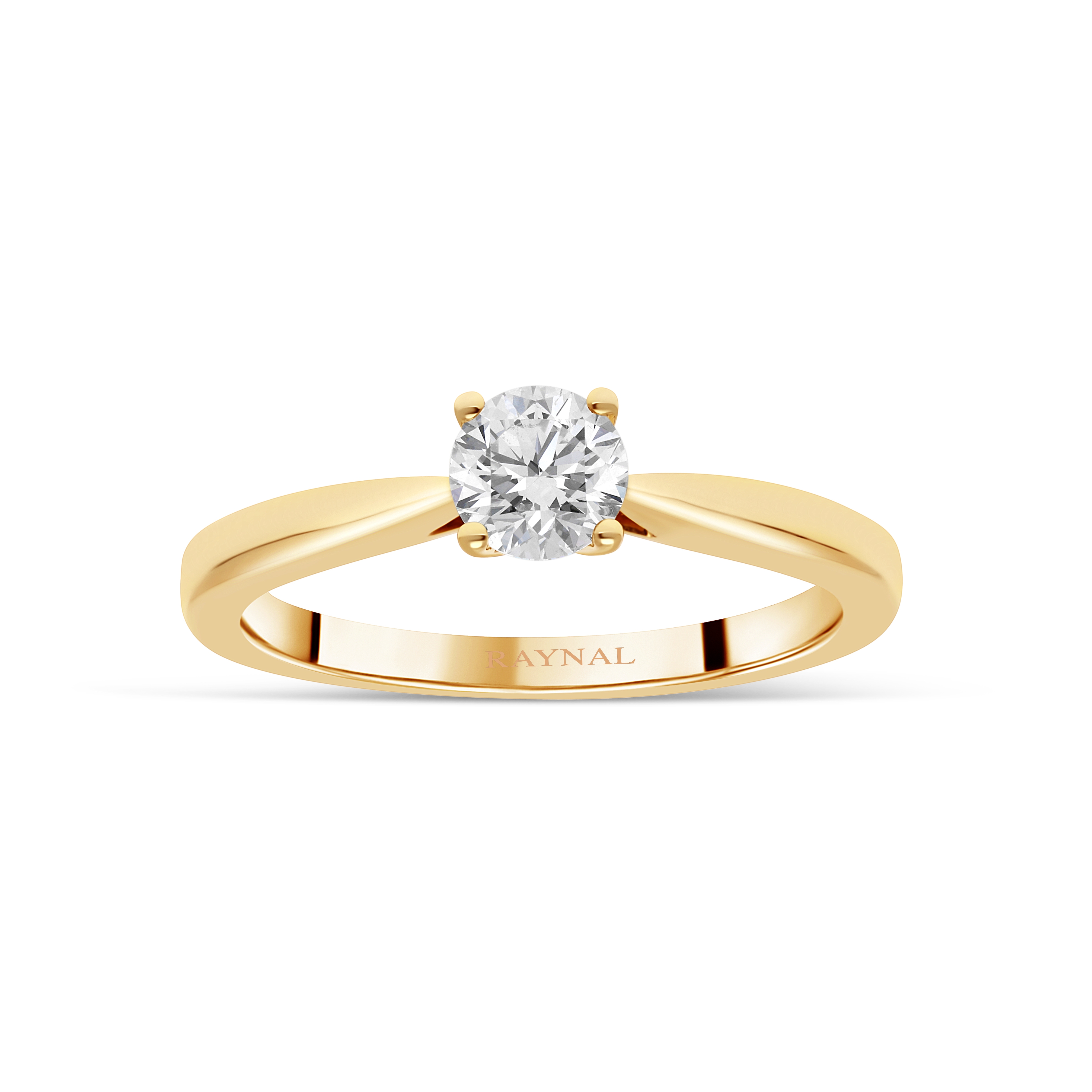 Bague Solitaire Classique or jaune Diamant