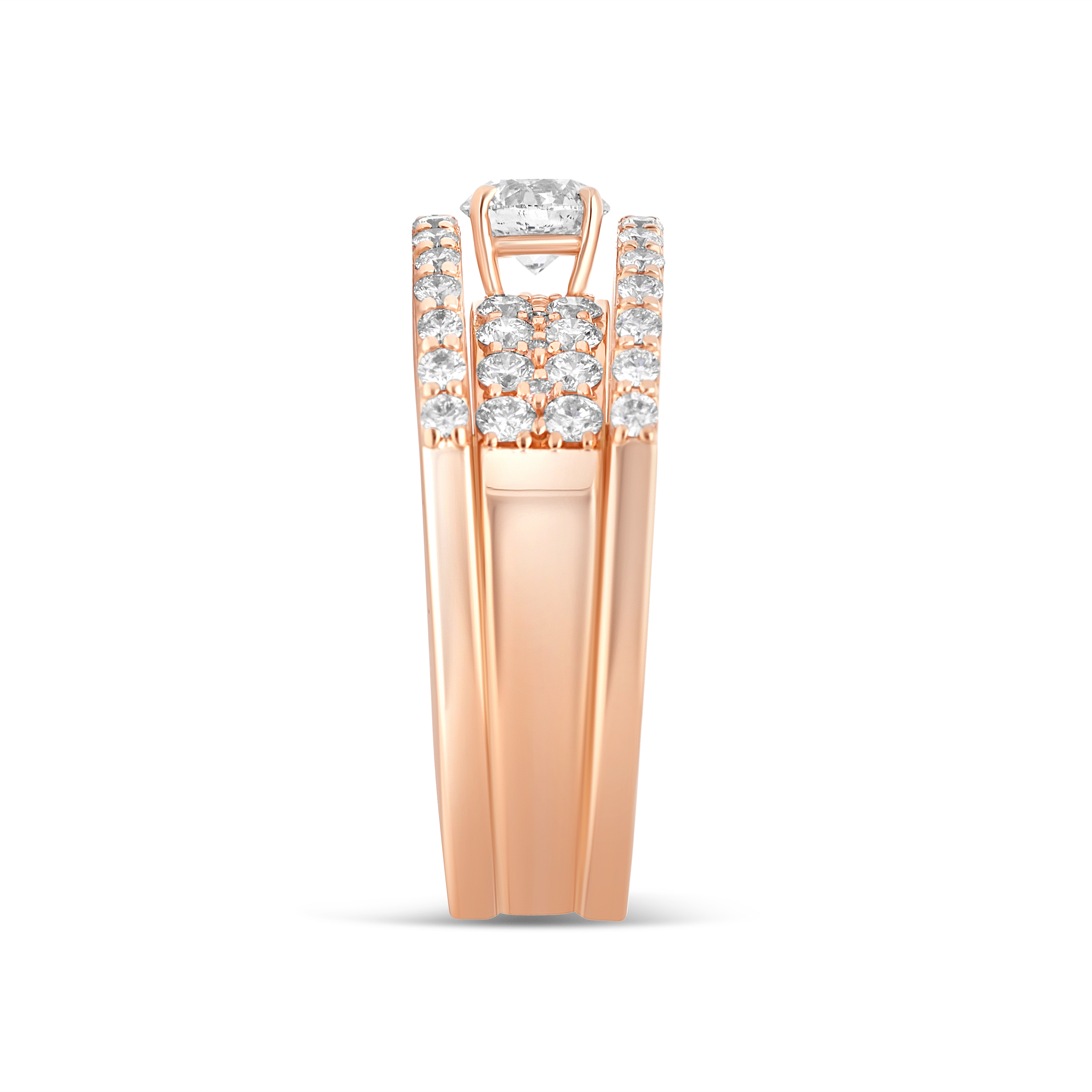 Bague Hera or rose Diamant