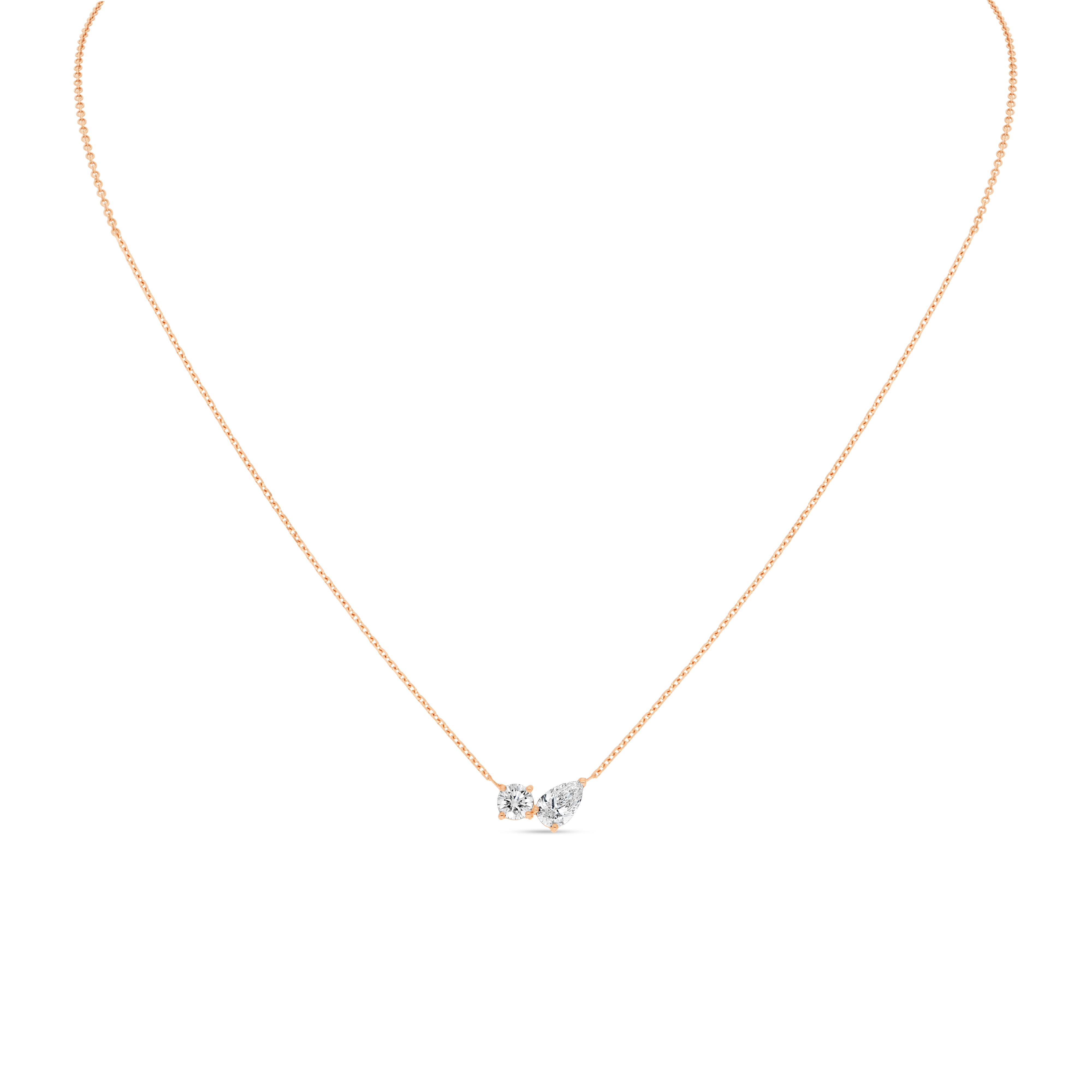 Collier Equilibre Précieux or rose Diamant